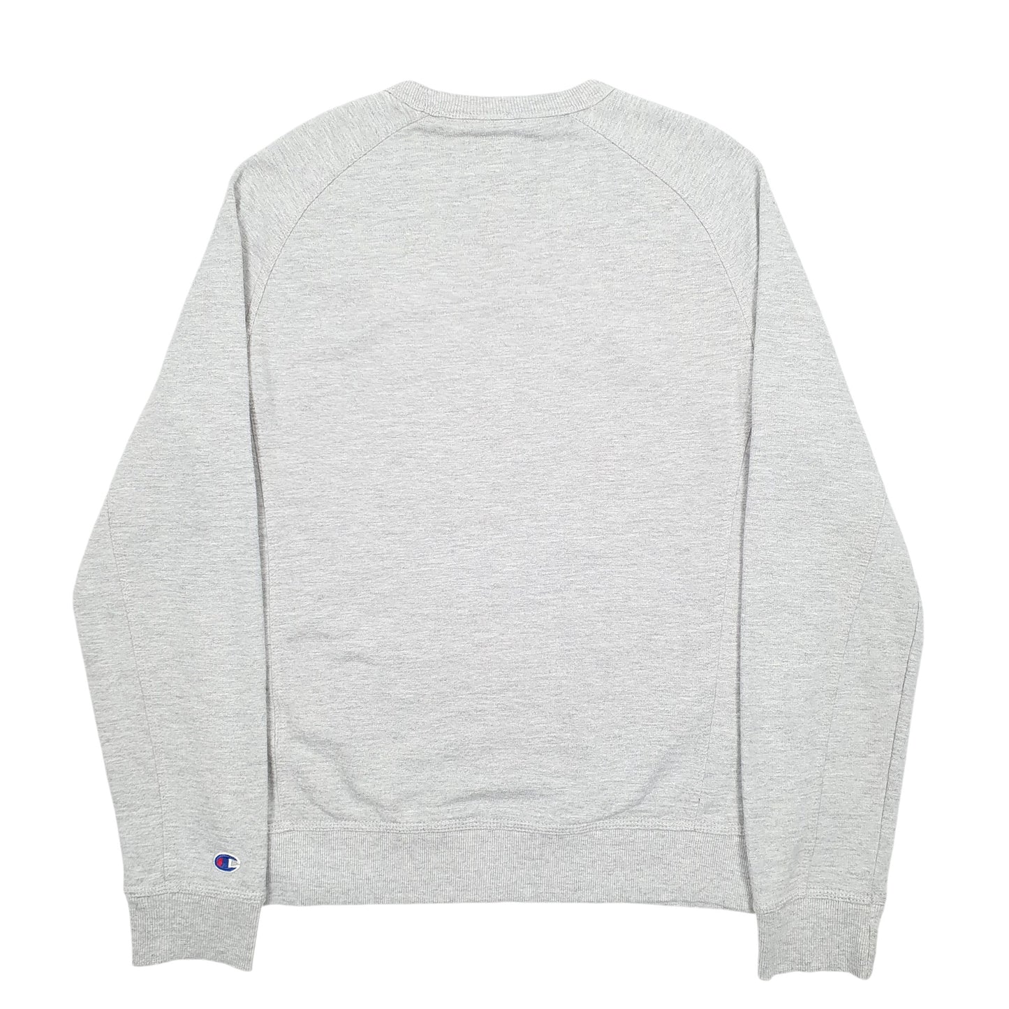 Mens Grey Champion Spellout Crewneck Jumper