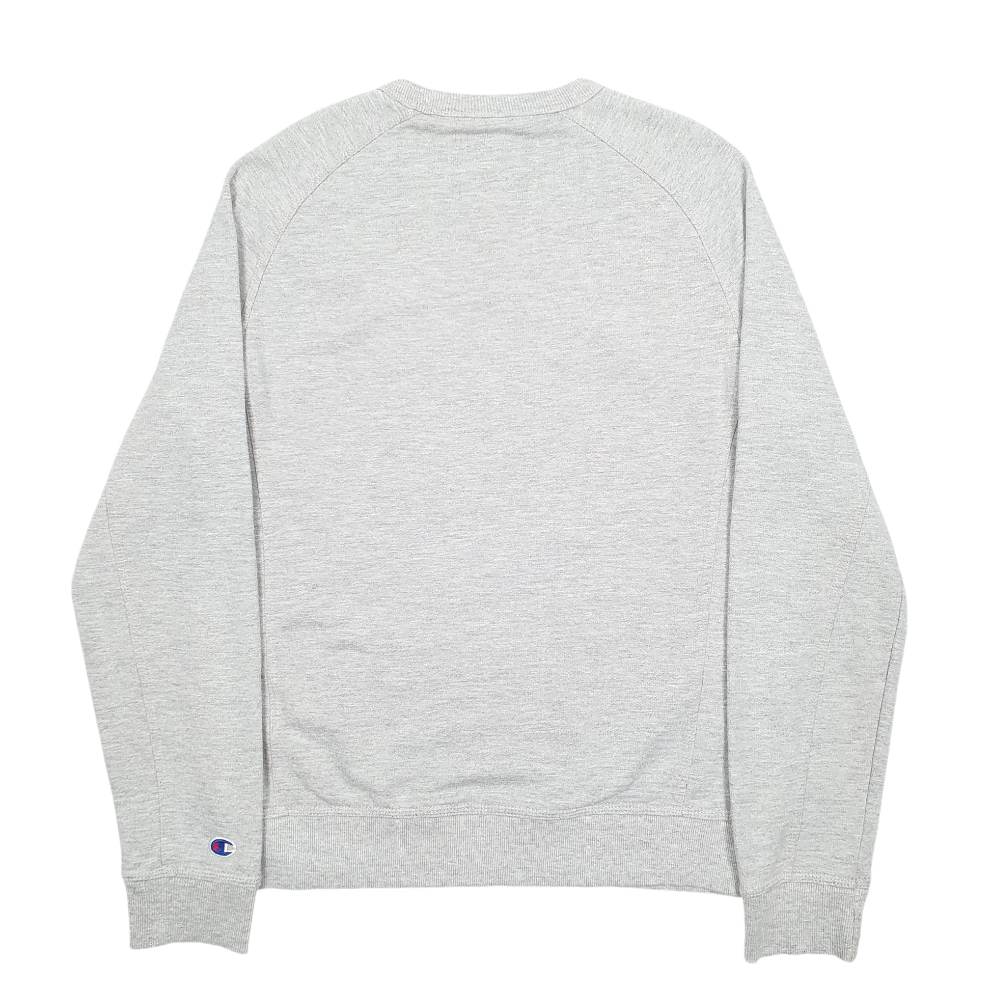 Mens Grey Champion Spellout Crewneck Jumper