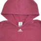 Womens Burgundy Adidas  Hoodie Jumper