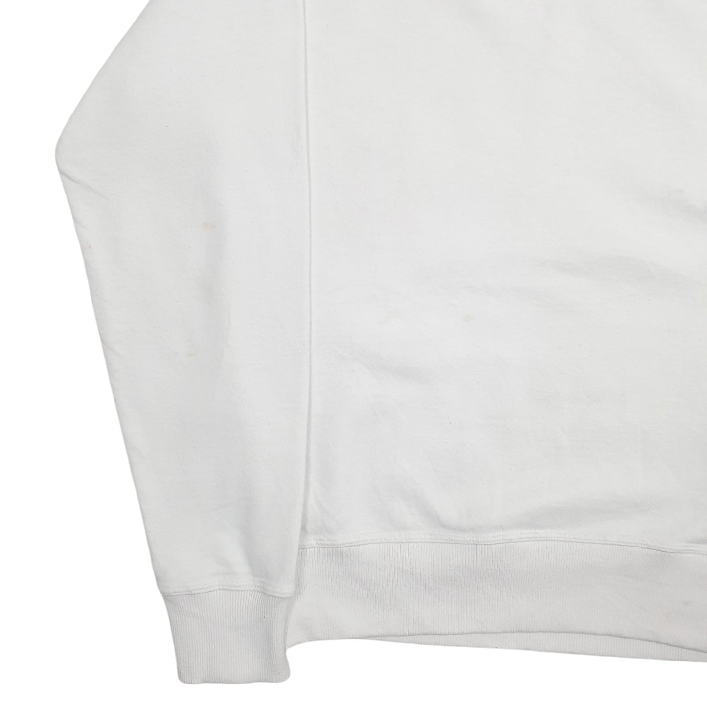 Mens White Champion Spellout Crewneck Jumper