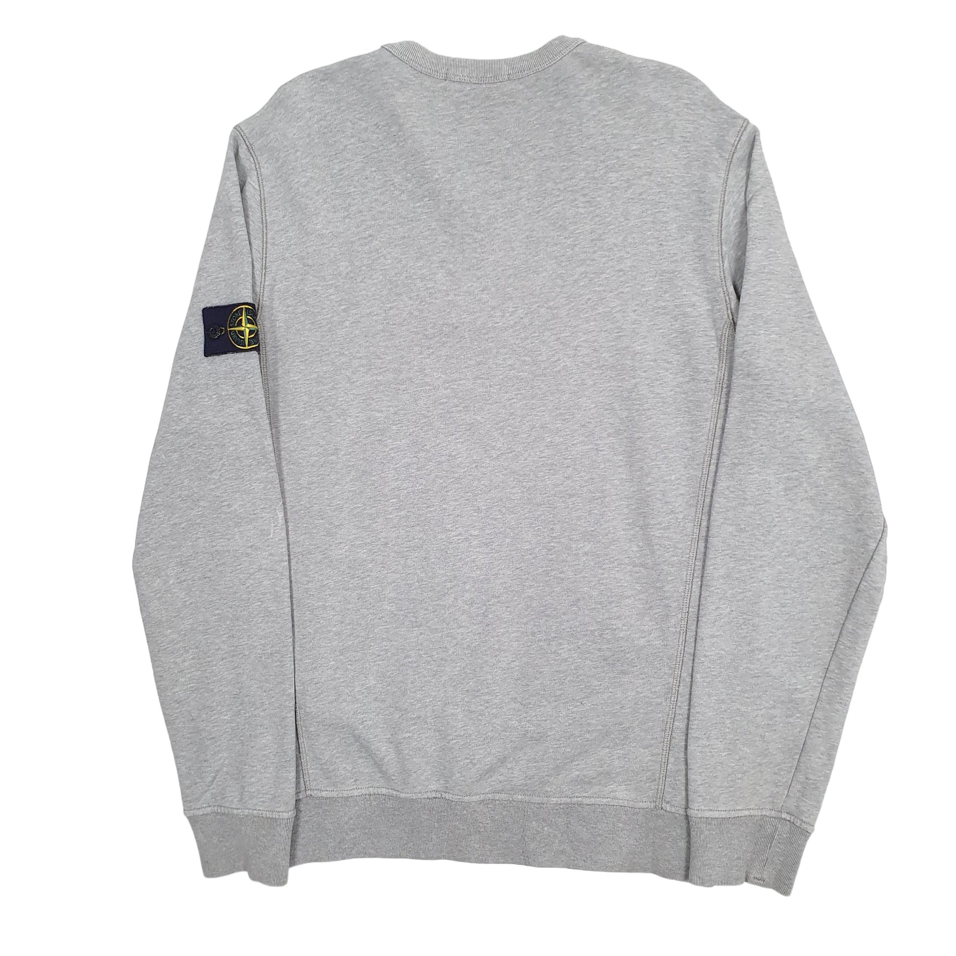 Mens Grey Stone Island  Crewneck Jumper
