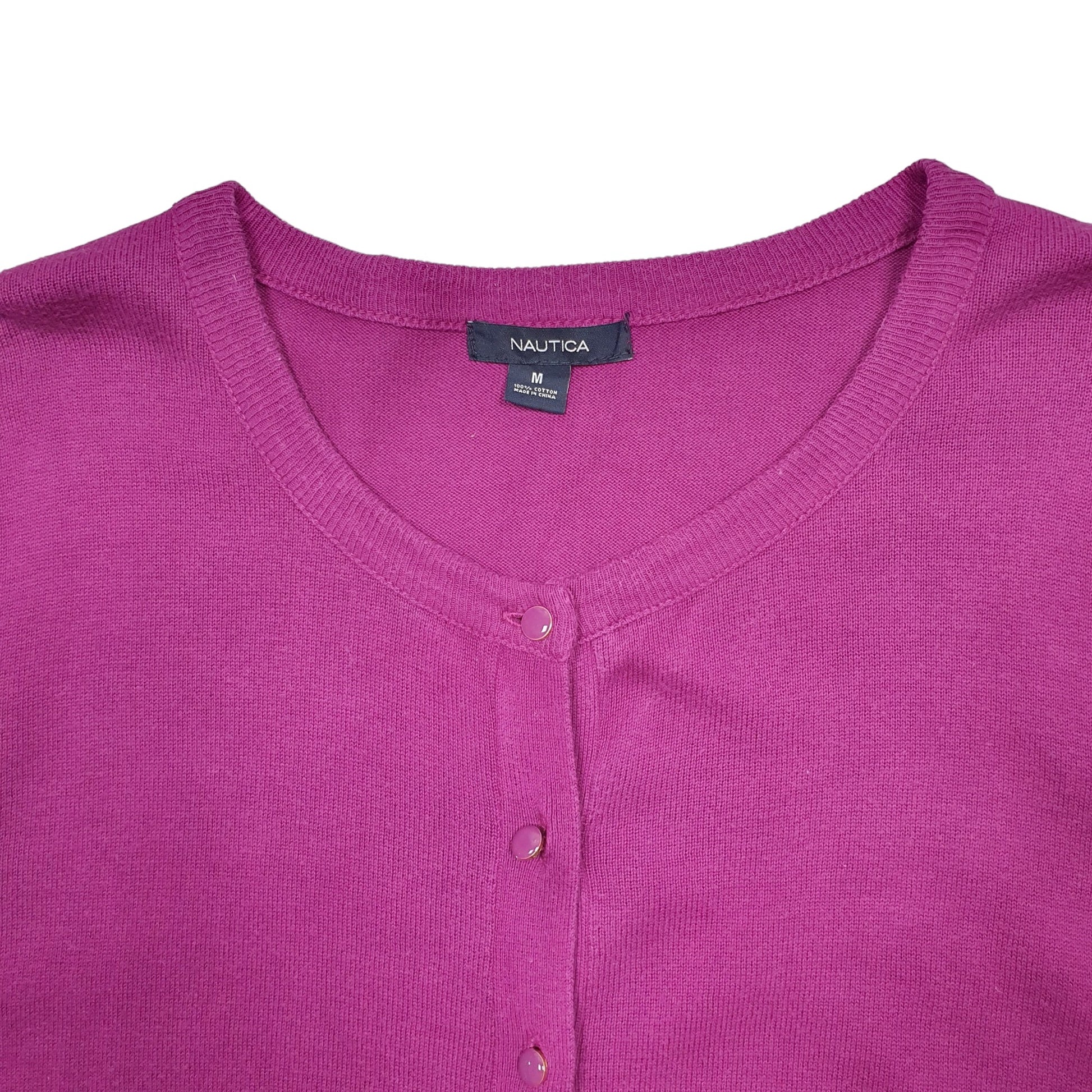 Womens Purple Nautica Button Up Cardigan Cardigan Jumper