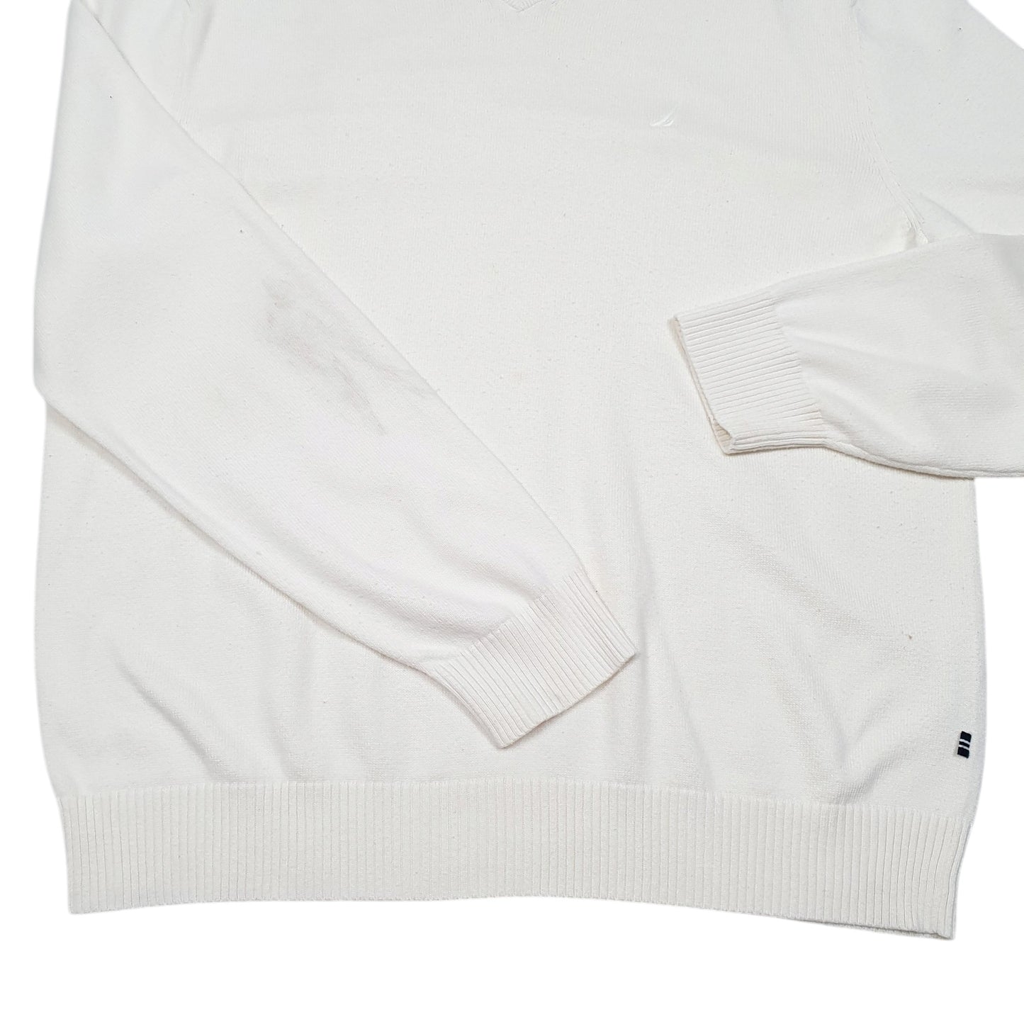 Mens Cream Nautica Knit V Neck Jumper