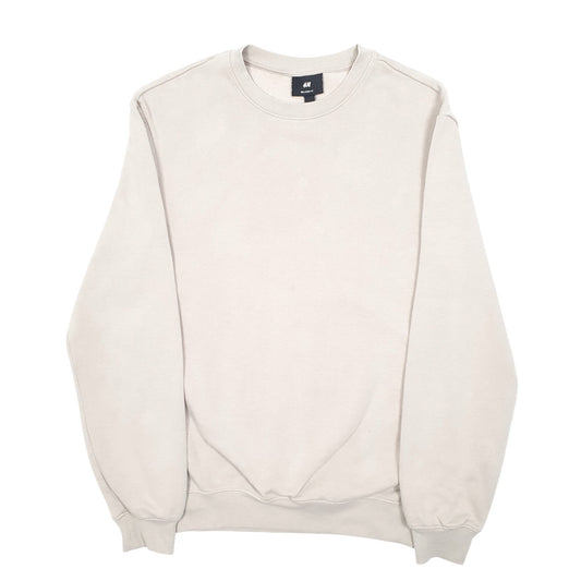 Mens Beige H&M  Crewneck Jumper