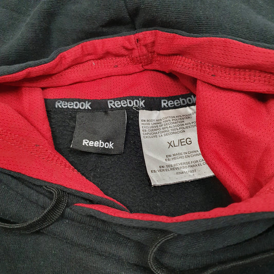 Mens Black Reebok Spellout Hoodie Jumper