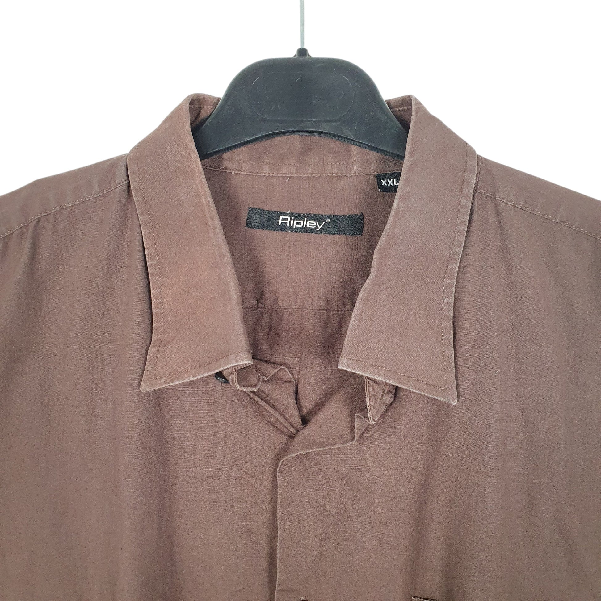 Mens Brown Ripley  Long Sleeve Shirt