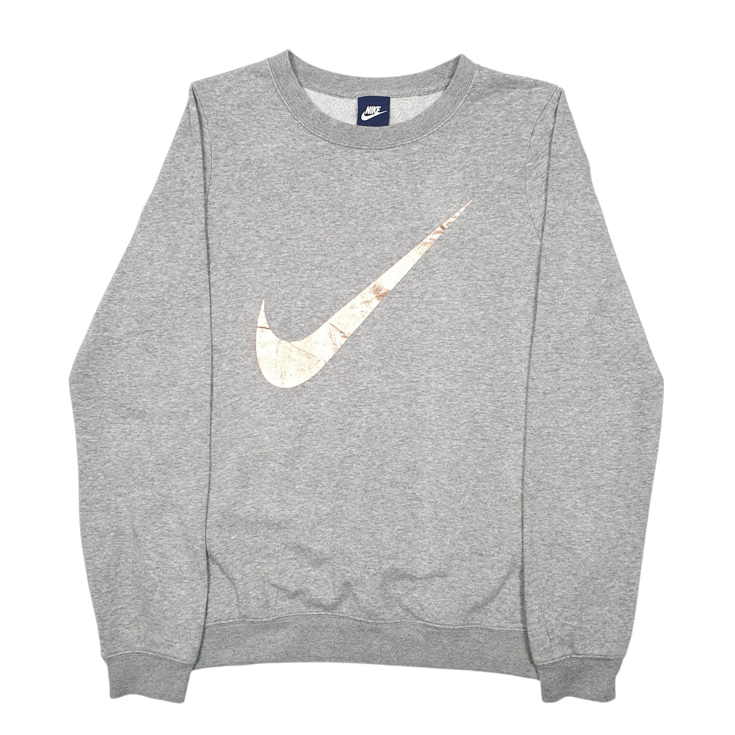 Womens Grey Nike Swoosh Crewneck Jumper