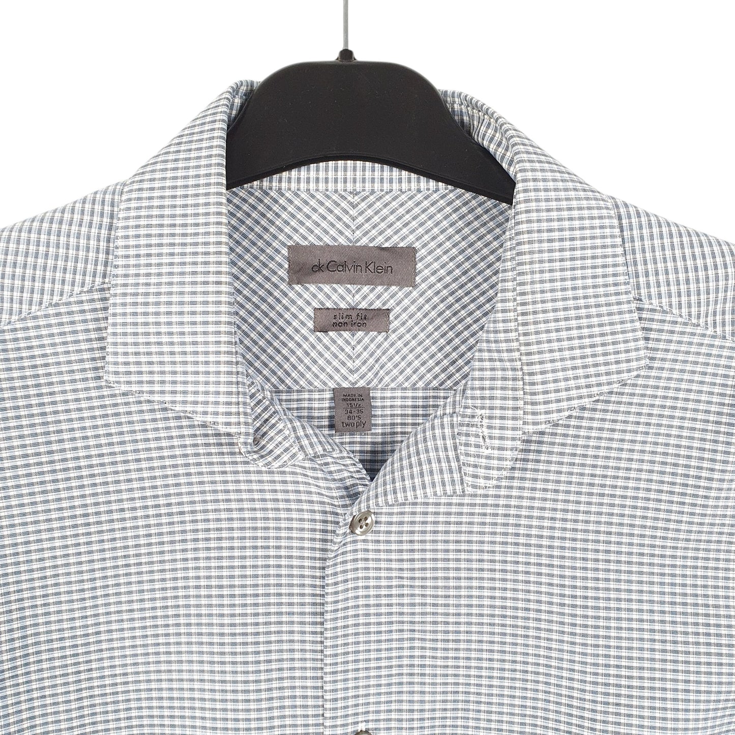 Mens Blue Calvin Klein Non Iron Long Sleeve Shirt