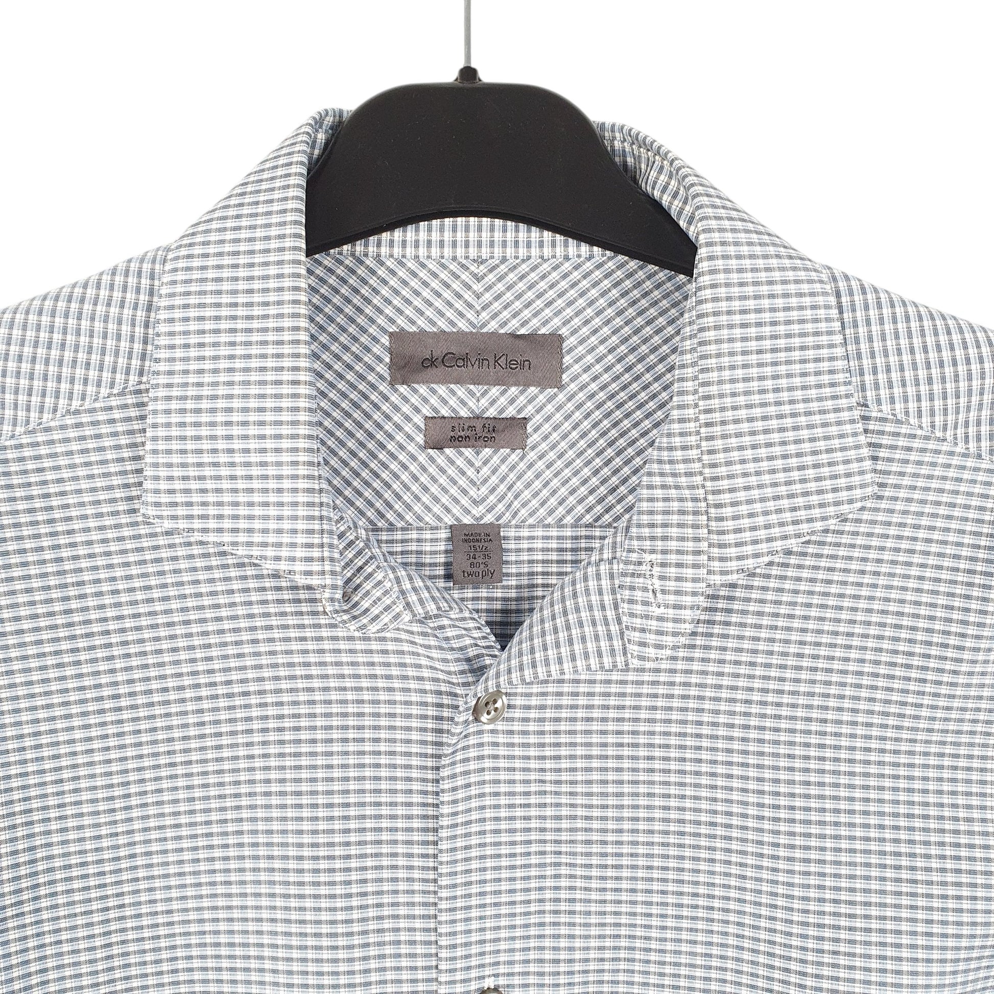 Mens Blue Calvin Klein Non Iron Long Sleeve Shirt