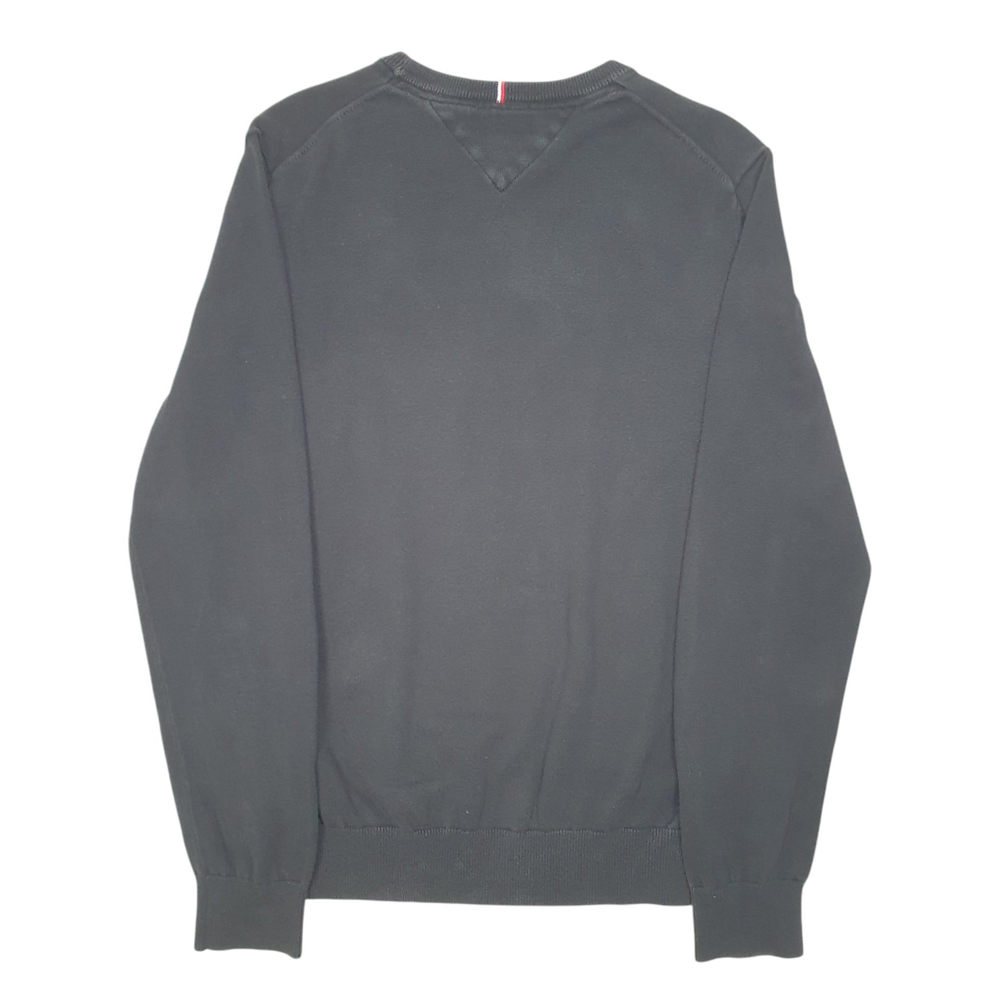 Mens Black Tommy Hilfiger Knit Crewneck Jumper
