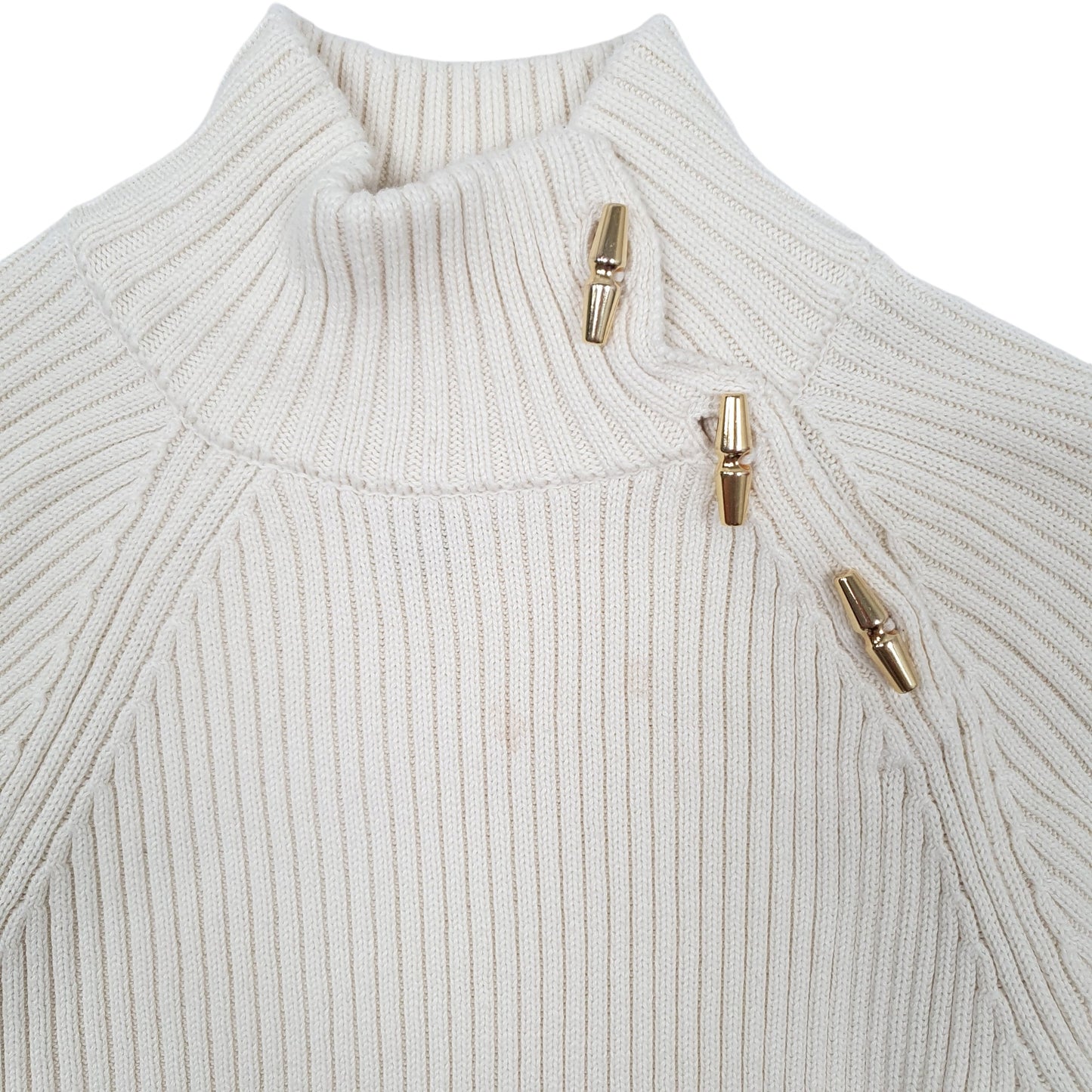 Womens Cream Ralph Lauren Cable Knit Turtle Neck Jumper