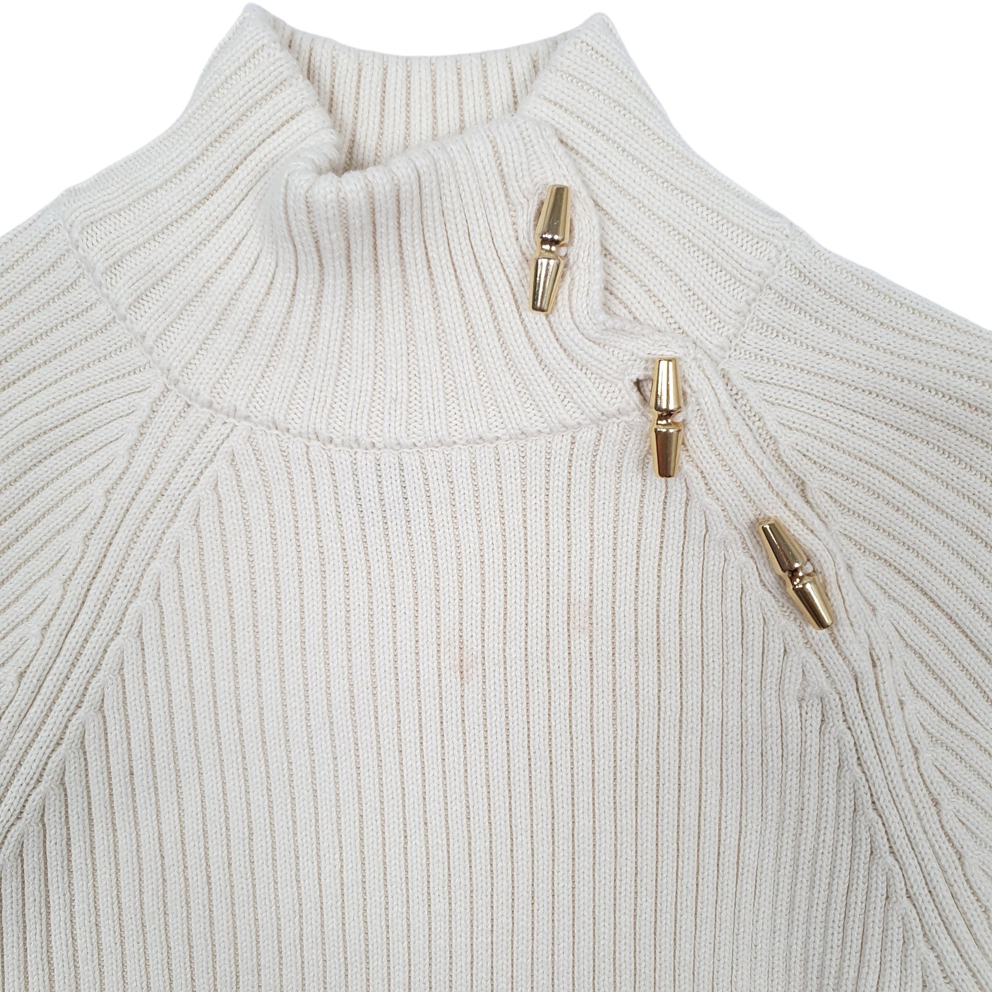 Womens Cream Ralph Lauren Cable Knit Turtle Neck Jumper