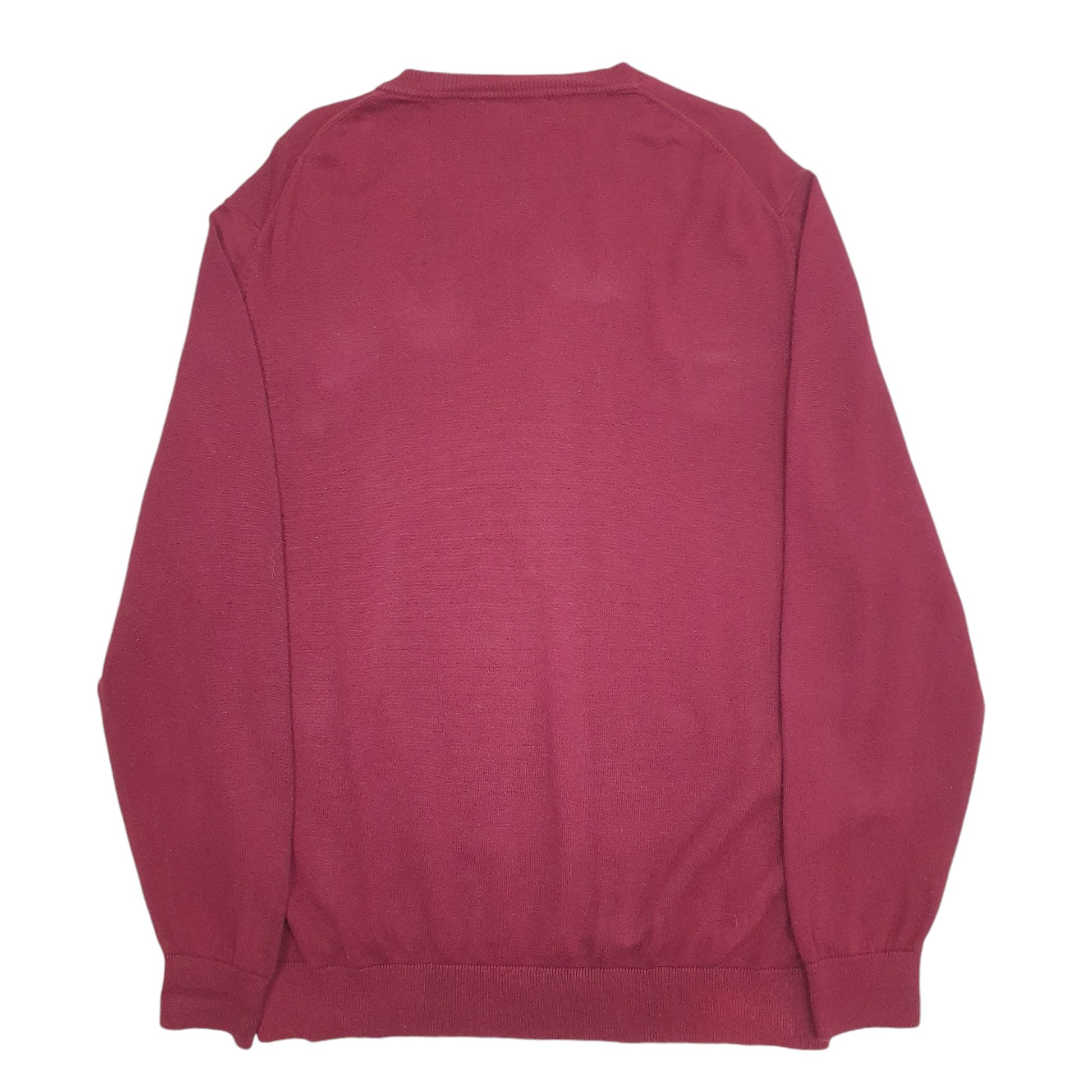 Mens Burgundy Nautica Knit Crewneck Jumper