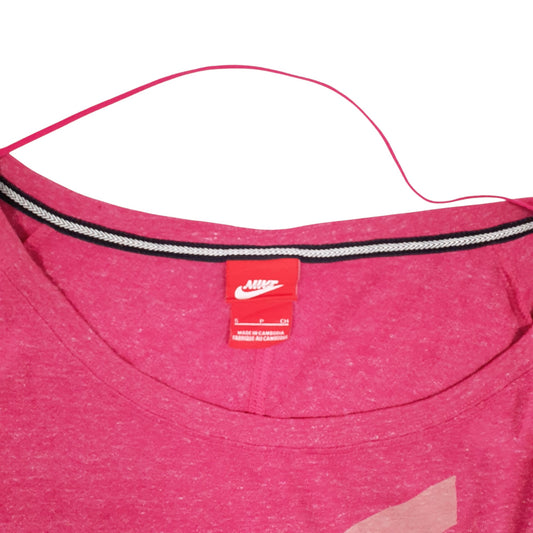 Womens Pink Nike Spellout Crewneck Jumper