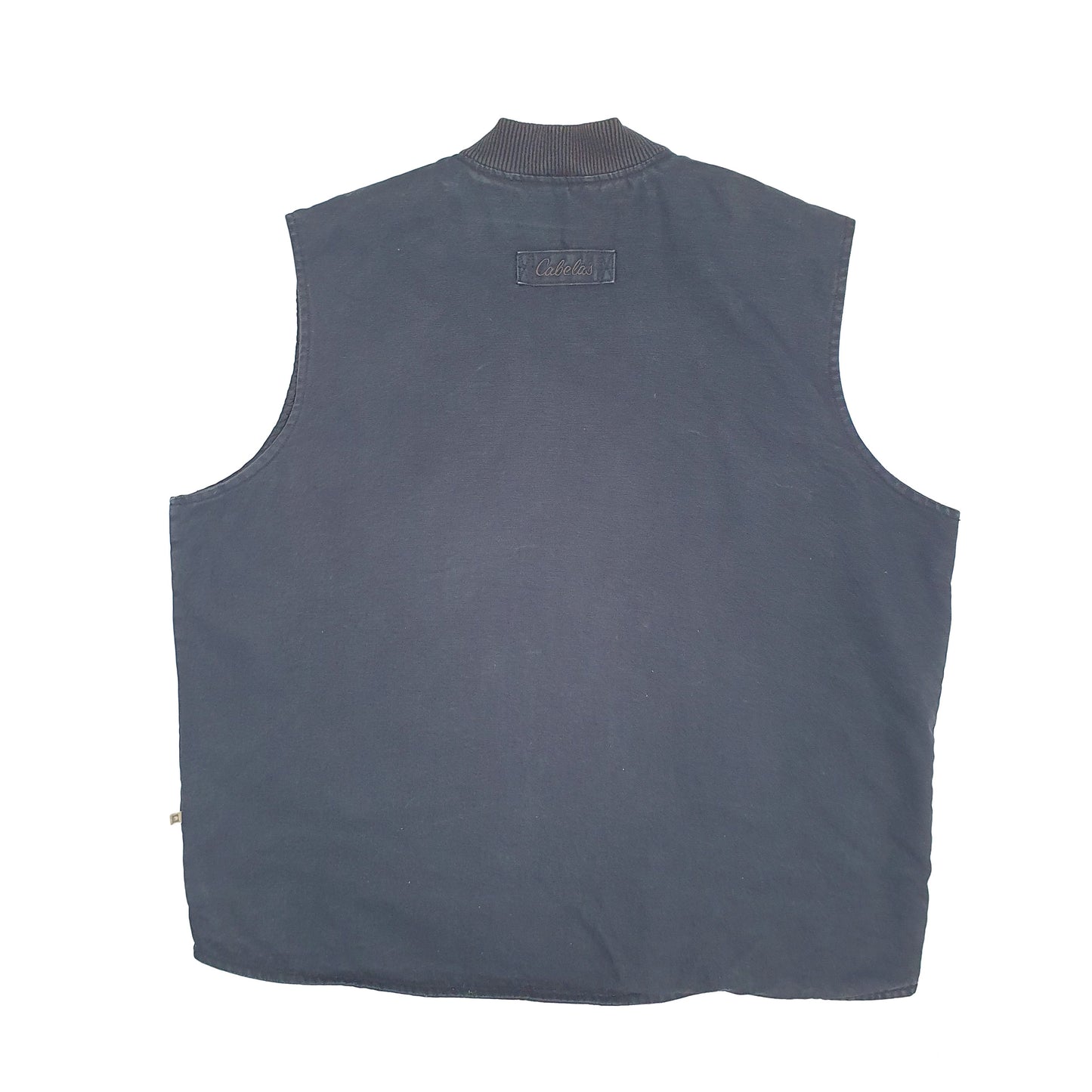 Mens Black Cabelas Gilet Vest Hunting Full Zip Coat
