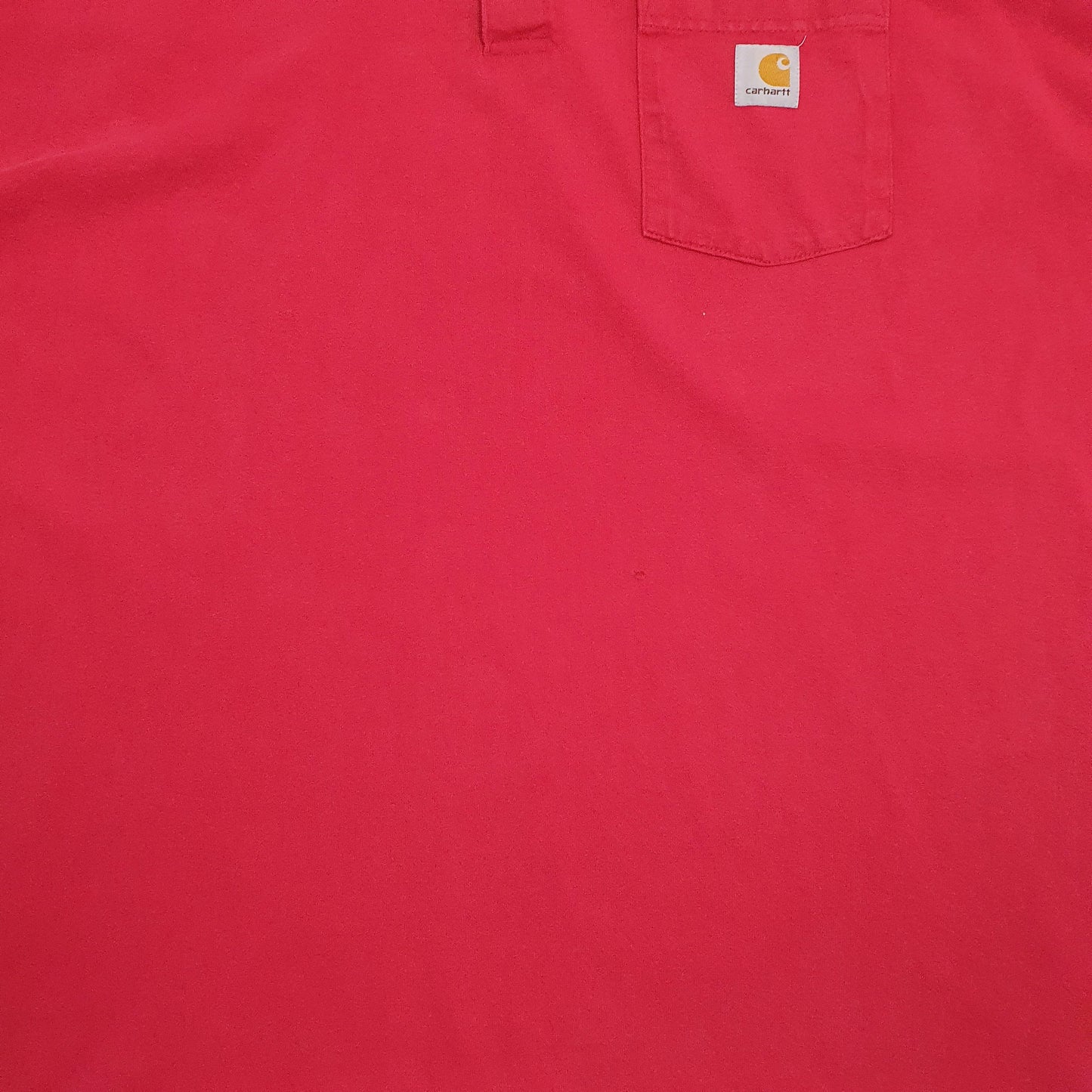 Mens Red Carhartt Henley Short Sleeve T Shirt