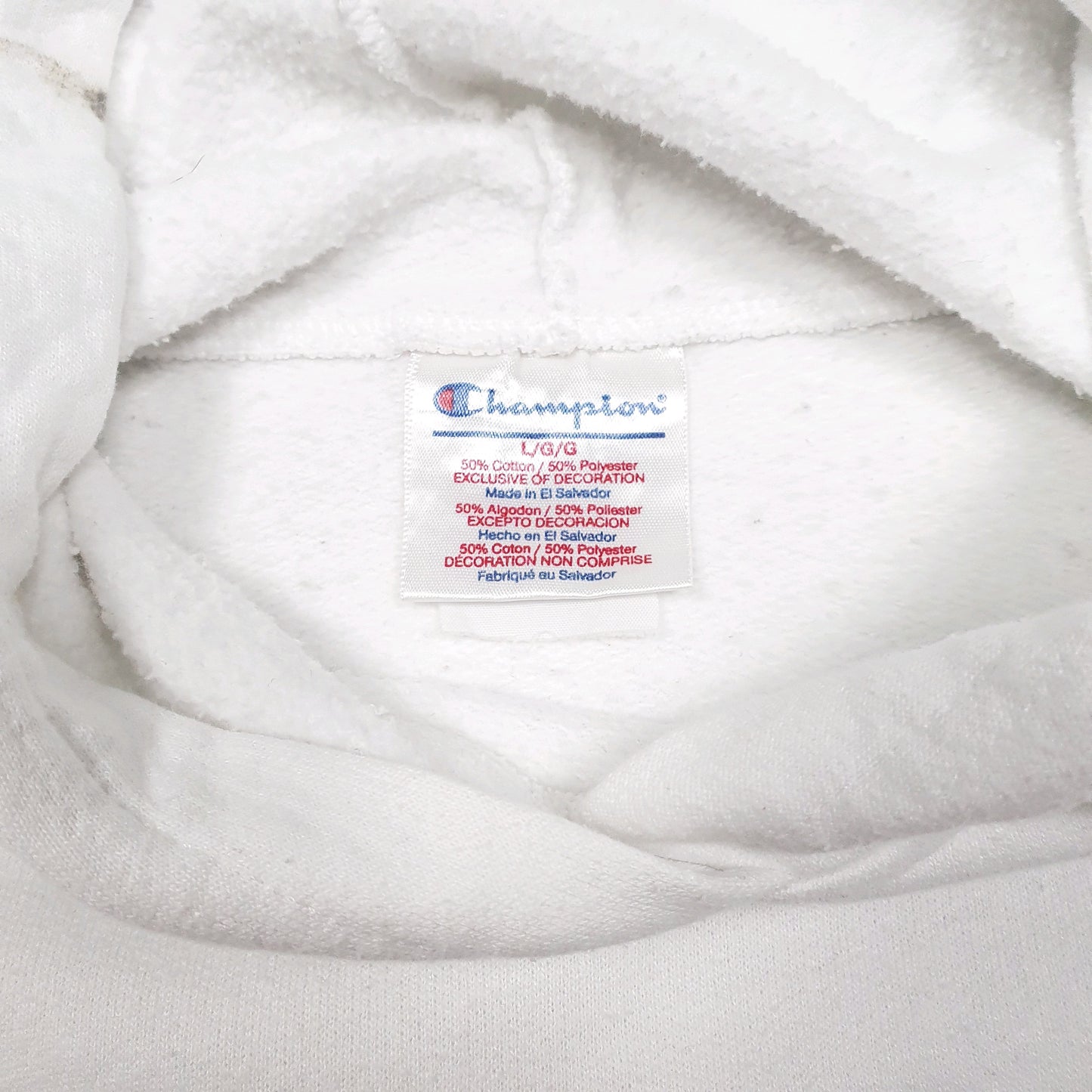 Womens White Champion  Hoodie Jumper