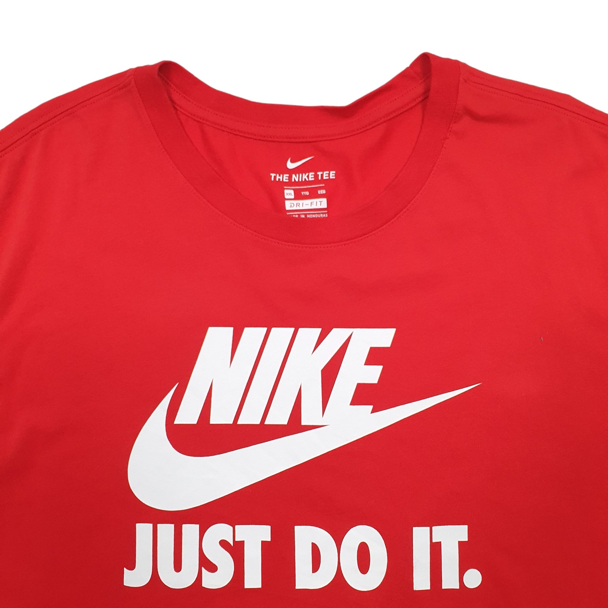 Mens Red Nike Spellout Short Sleeve T Shirt