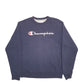 Mens Navy Champion Spellout Crewneck Jumper