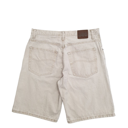 Mens Cream Lee  Denim Shorts