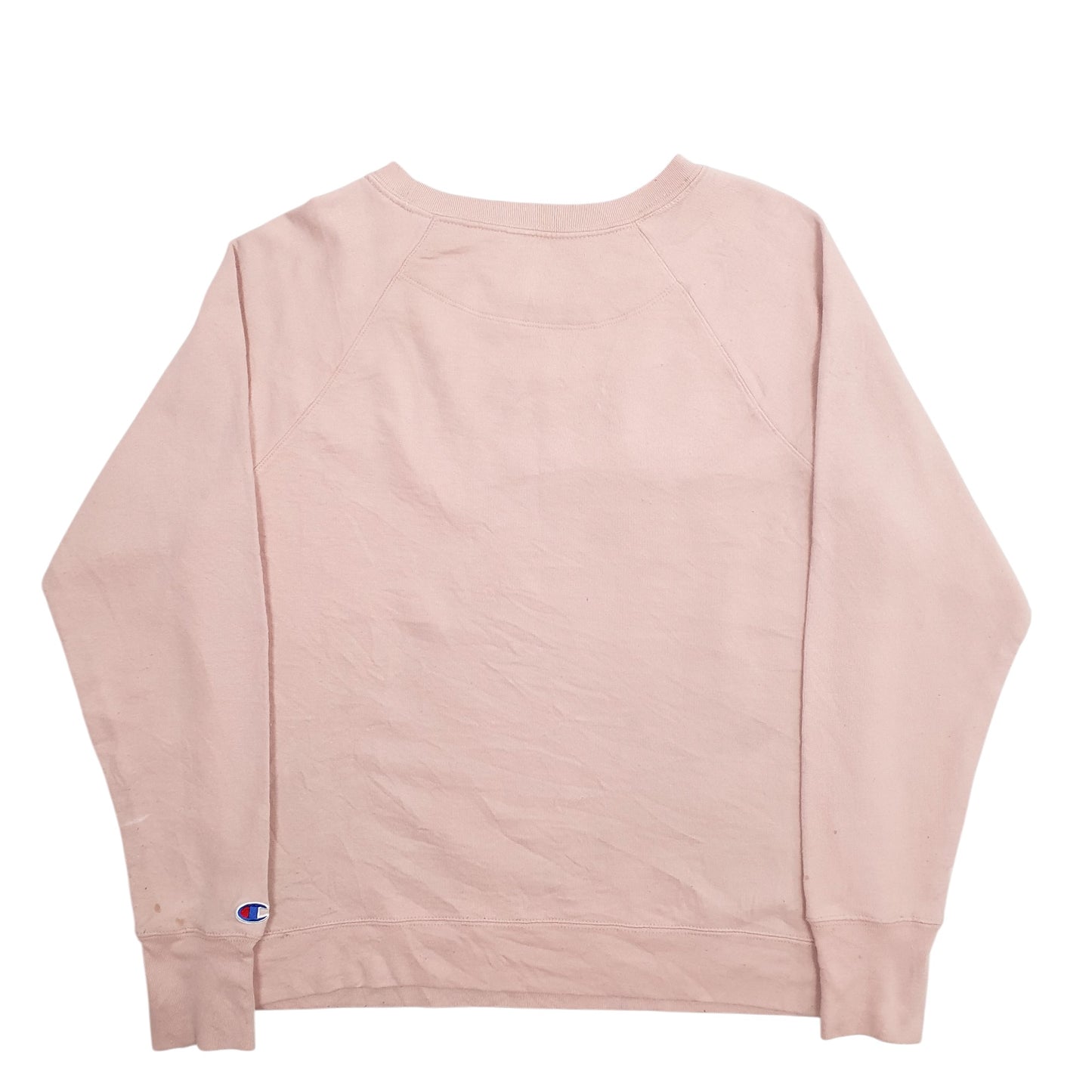 Womens Pink Champion Spellout Crewneck Jumper