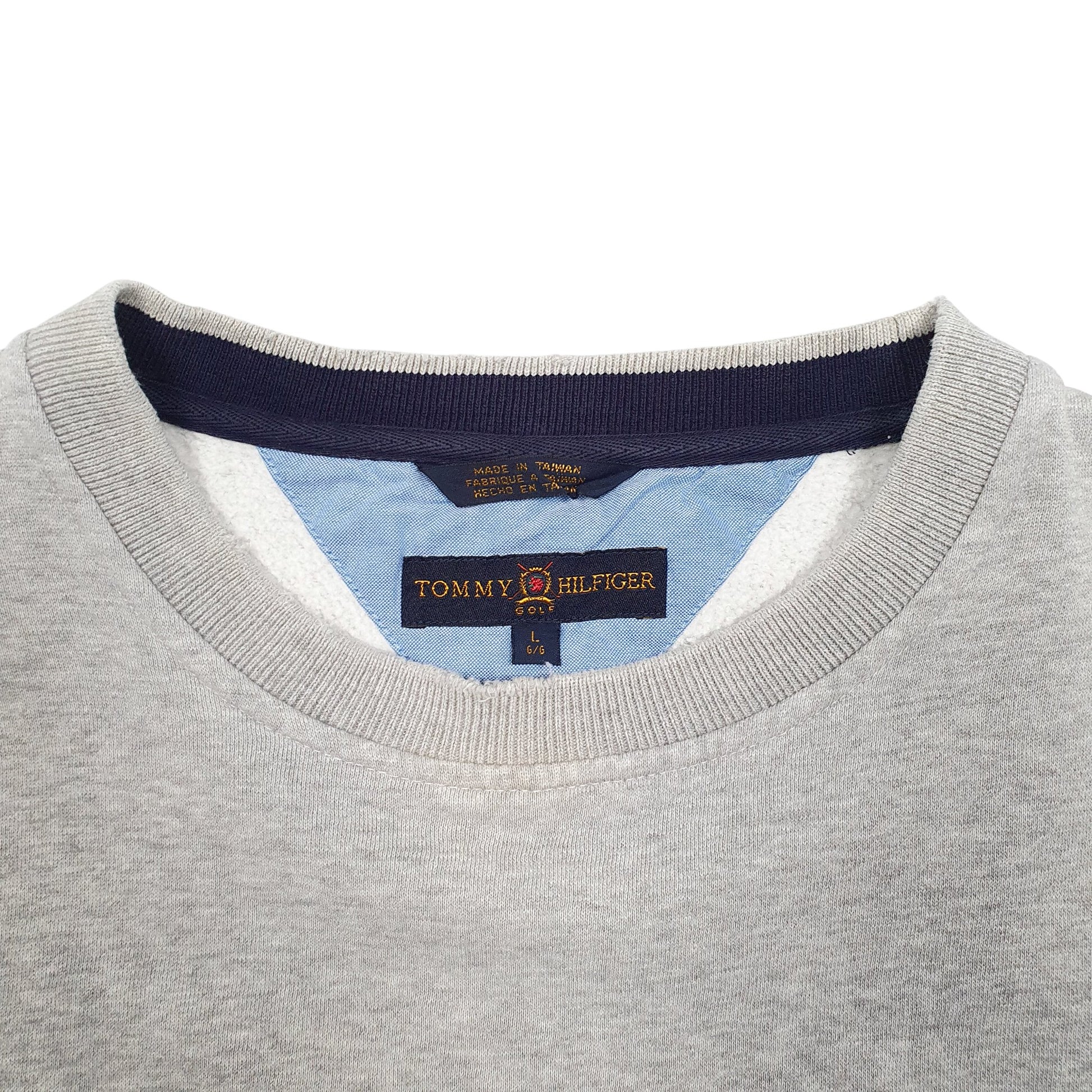 Mens Grey Tommy Hilfiger Golf Crewneck Jumper