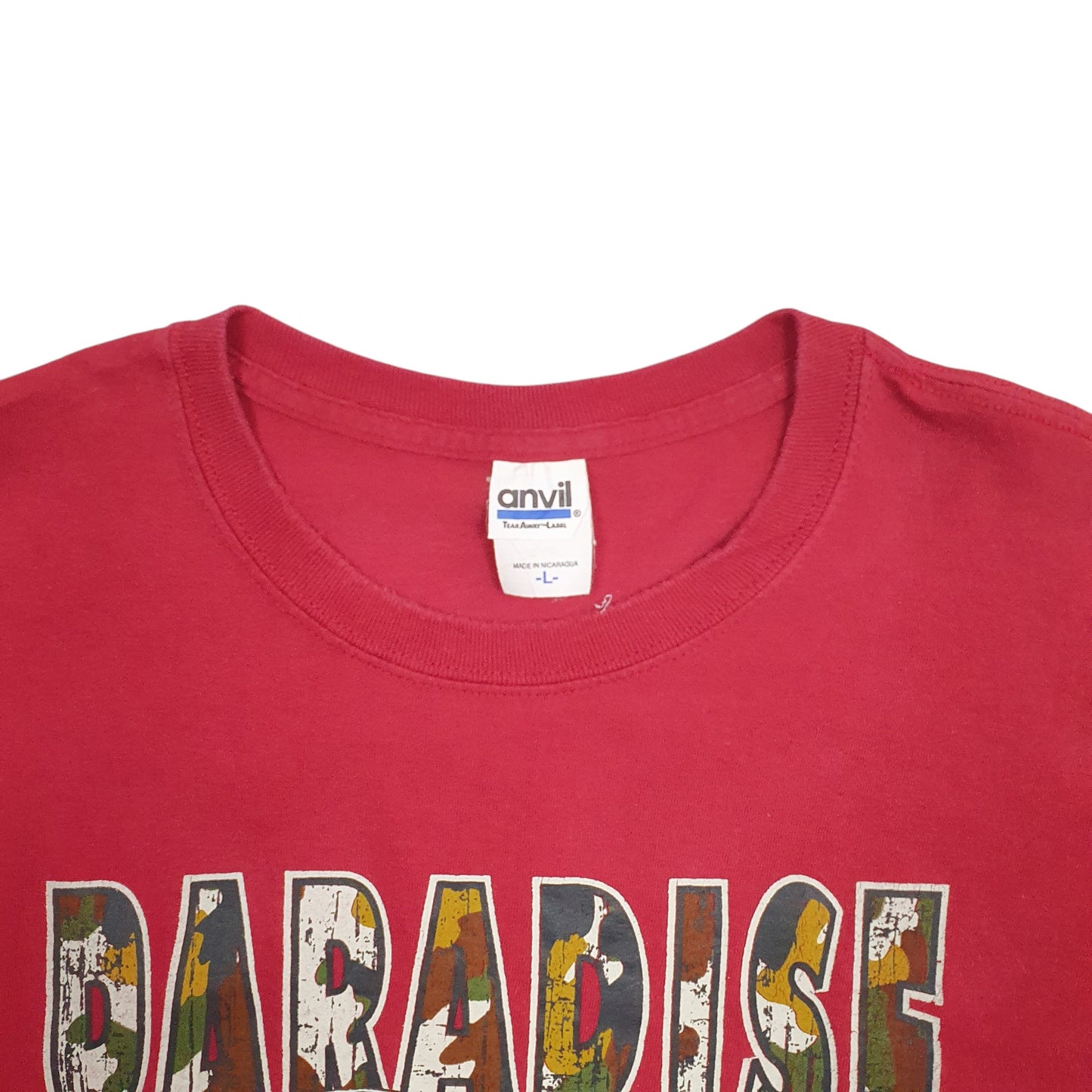 Mens Red Anvil Single Stitch Vintage 90s Paradise Islands Short Sleeve T Shirt