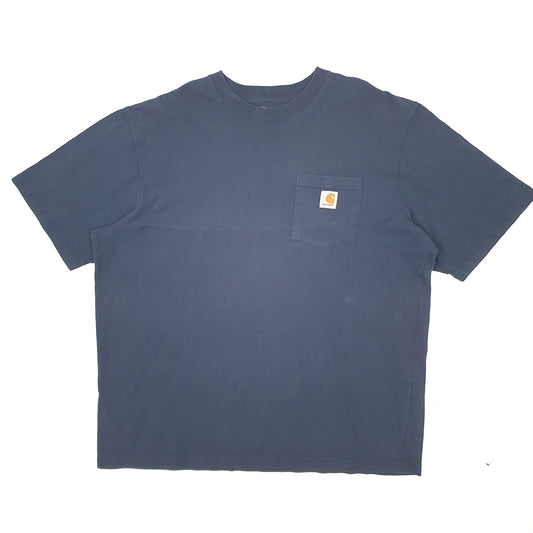 Mens Navy Carhartt  Short Sleeve T Shirt
