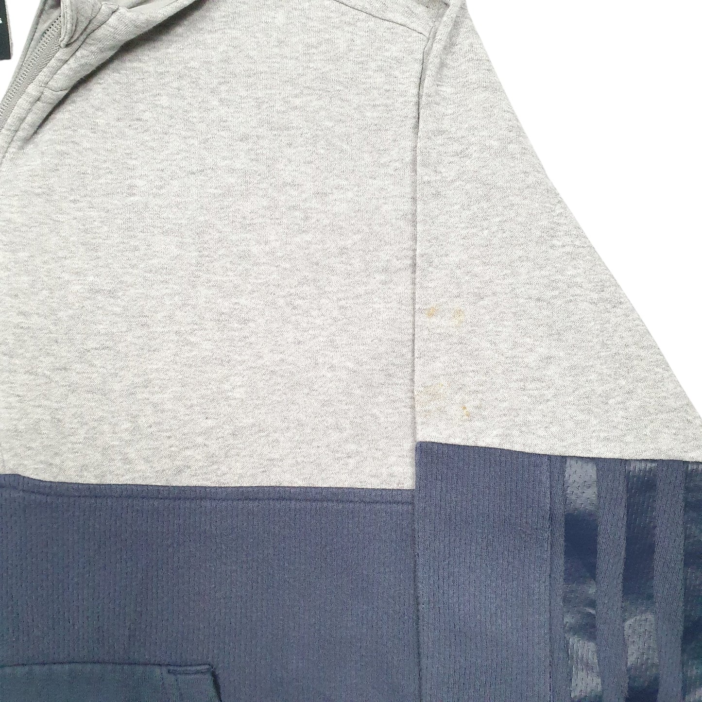 Mens Grey Adidas Half Zip Workout Gym Running Hoodie Jumper