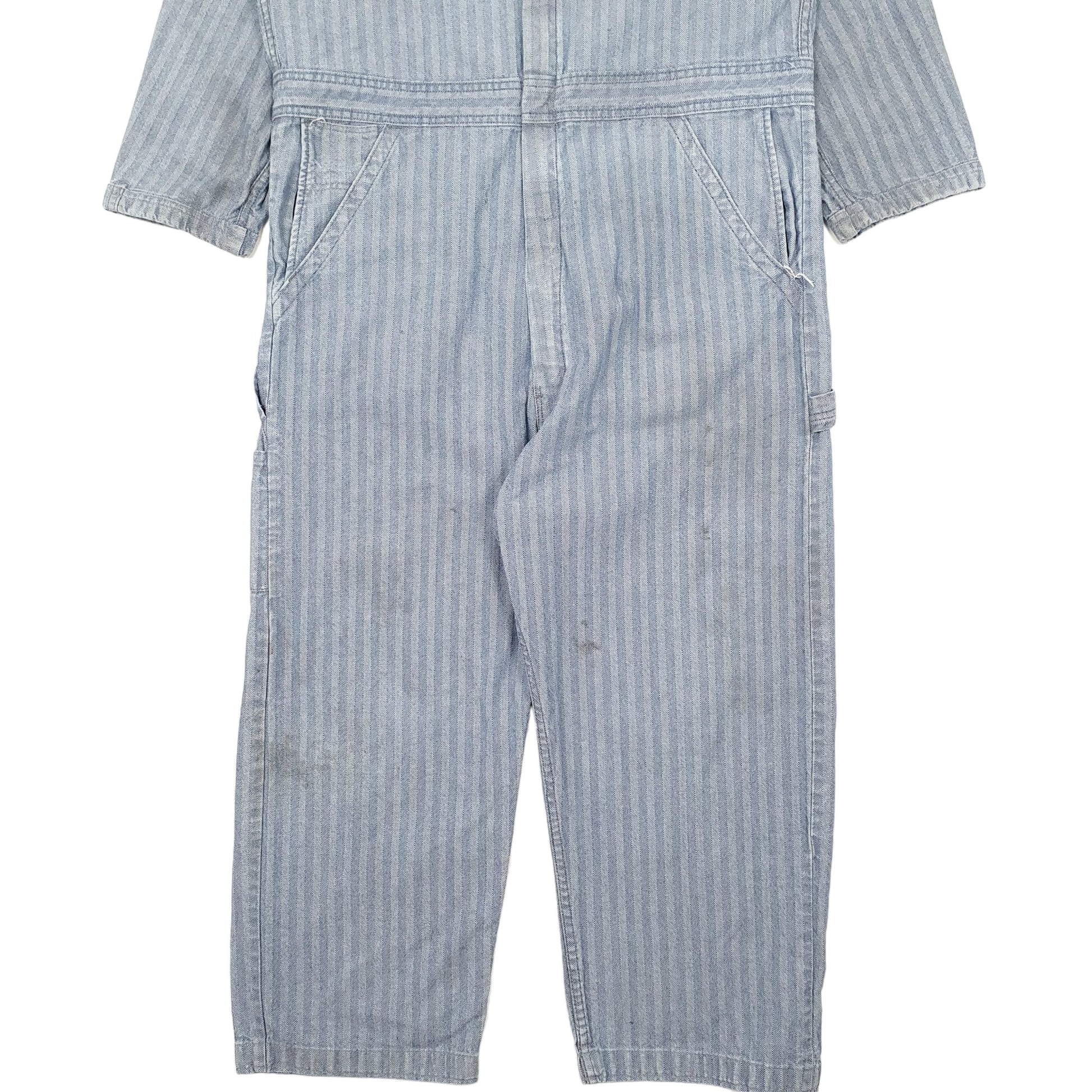 Mens Blue Dickies Vintage 1990s Herringbone Overalls Coveralls  Coat