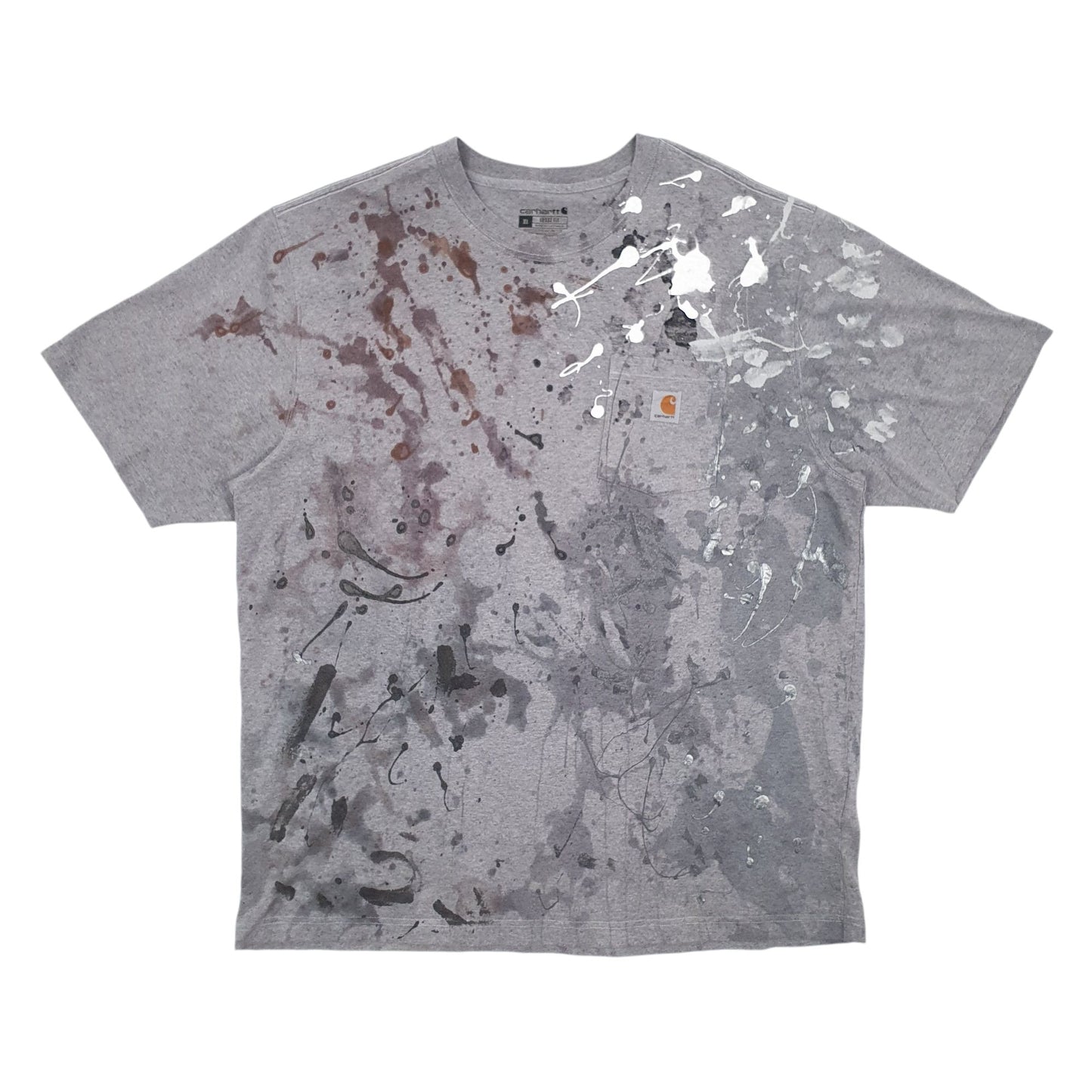 Mens Grey Carhartt Loose fit Short Sleeve T Shirt
