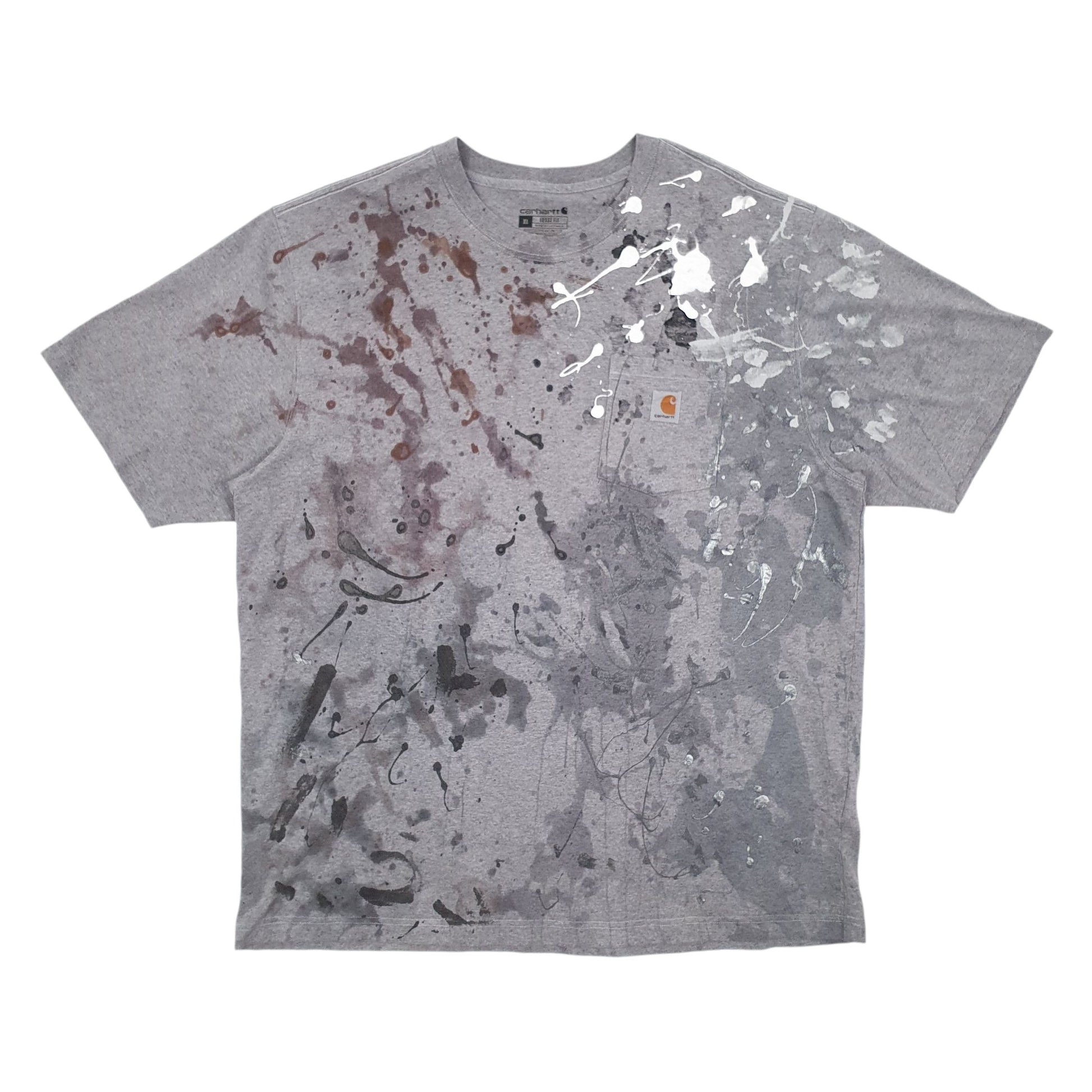 Mens Grey Carhartt Loose fit Short Sleeve T Shirt