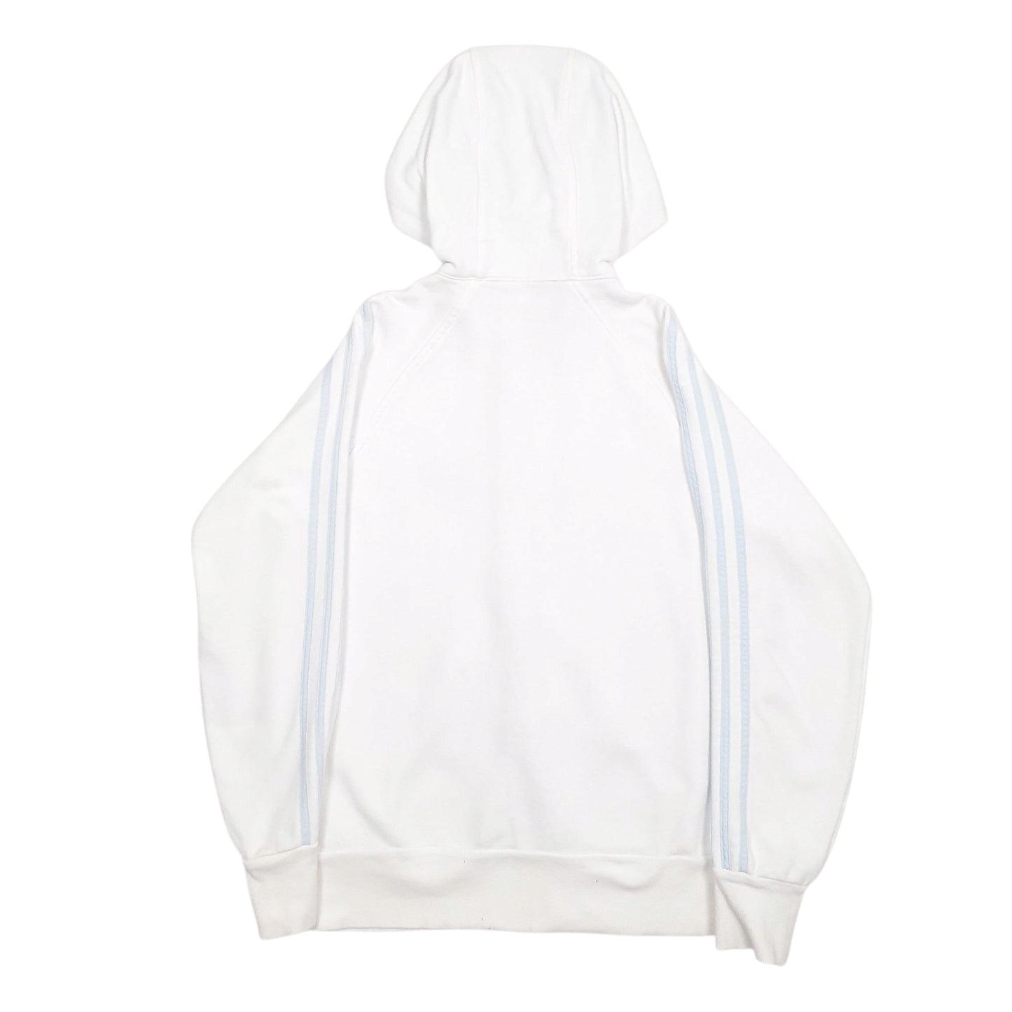 Womens White Adidas Spellout Full Zip Jumper