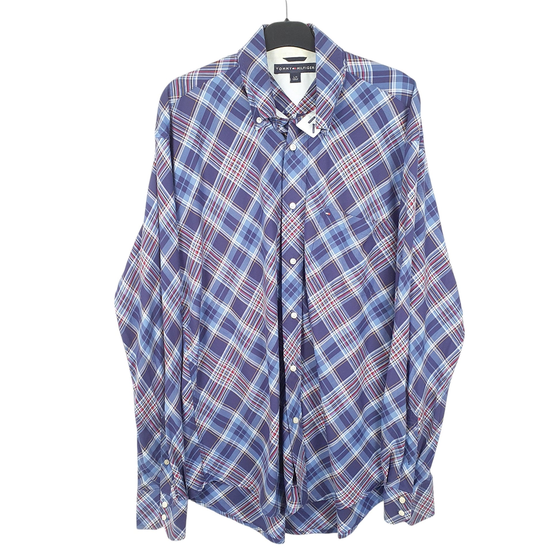 Mens Blue Tommy Hilfiger  Long Sleeve Shirt
