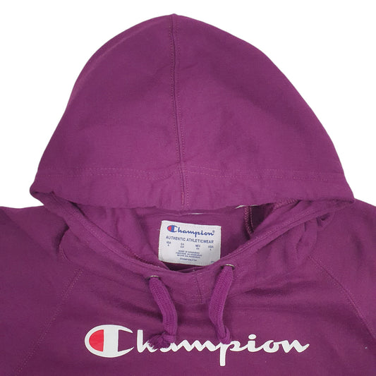 Womens Purple Champion Spellout Hoodie Jumper