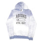 Mens White Adidas Athl Dept Spellout Hoodie Jumper