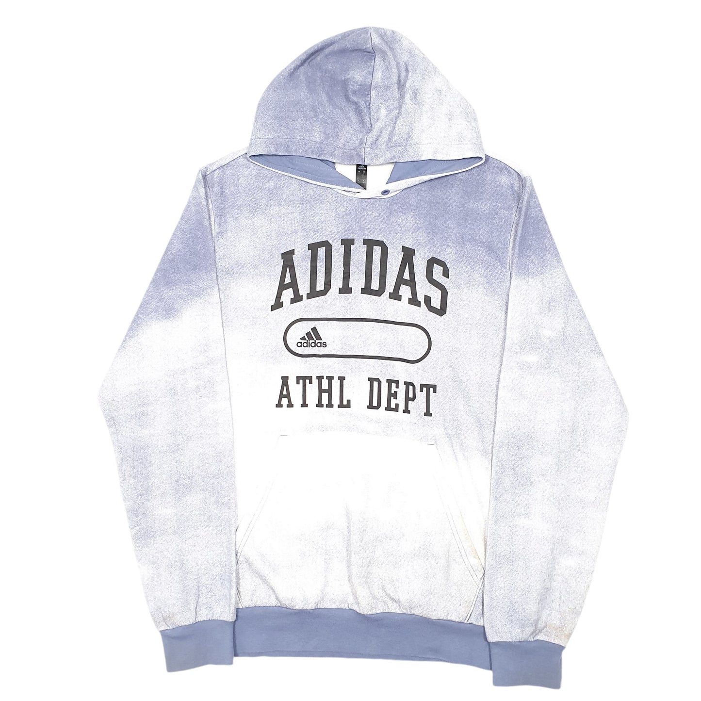 Mens White Adidas Athl Dept Spellout Hoodie Jumper