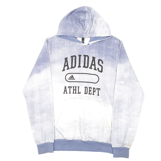Mens White Adidas Athl Dept Spellout Hoodie Jumper