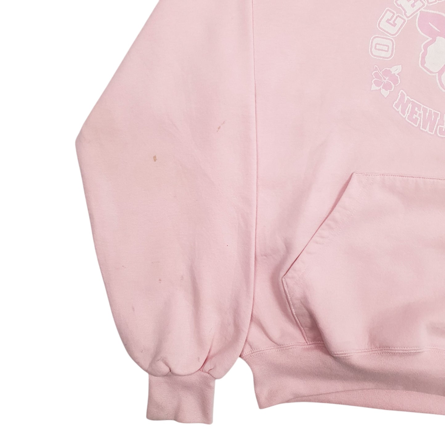 Womens Pink Champion Ocean City New Jersey Spellout Hoodie Jumper