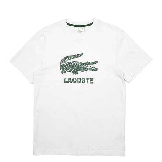 Mens White Lacoste  Short Sleeve T Shirt