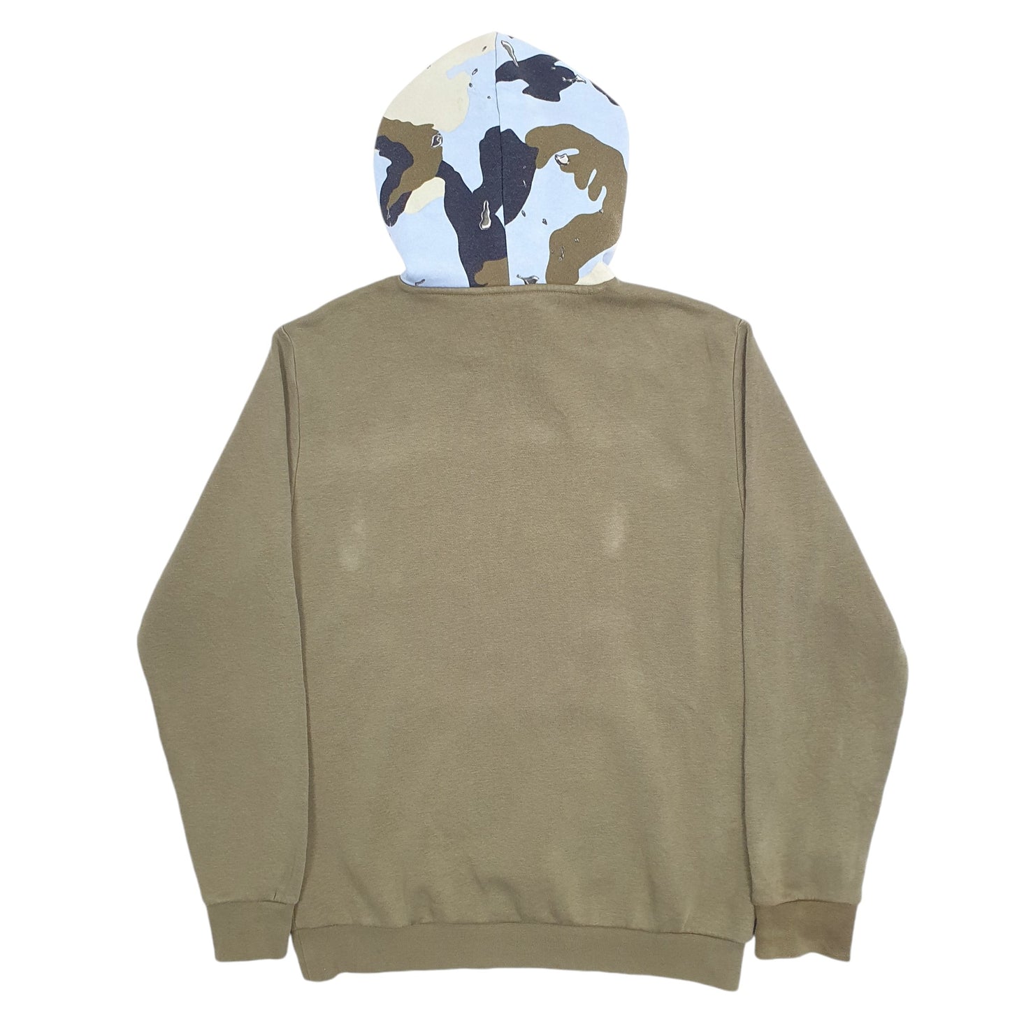 Mens Khaki Adidas Spellout Hoodie Jumper