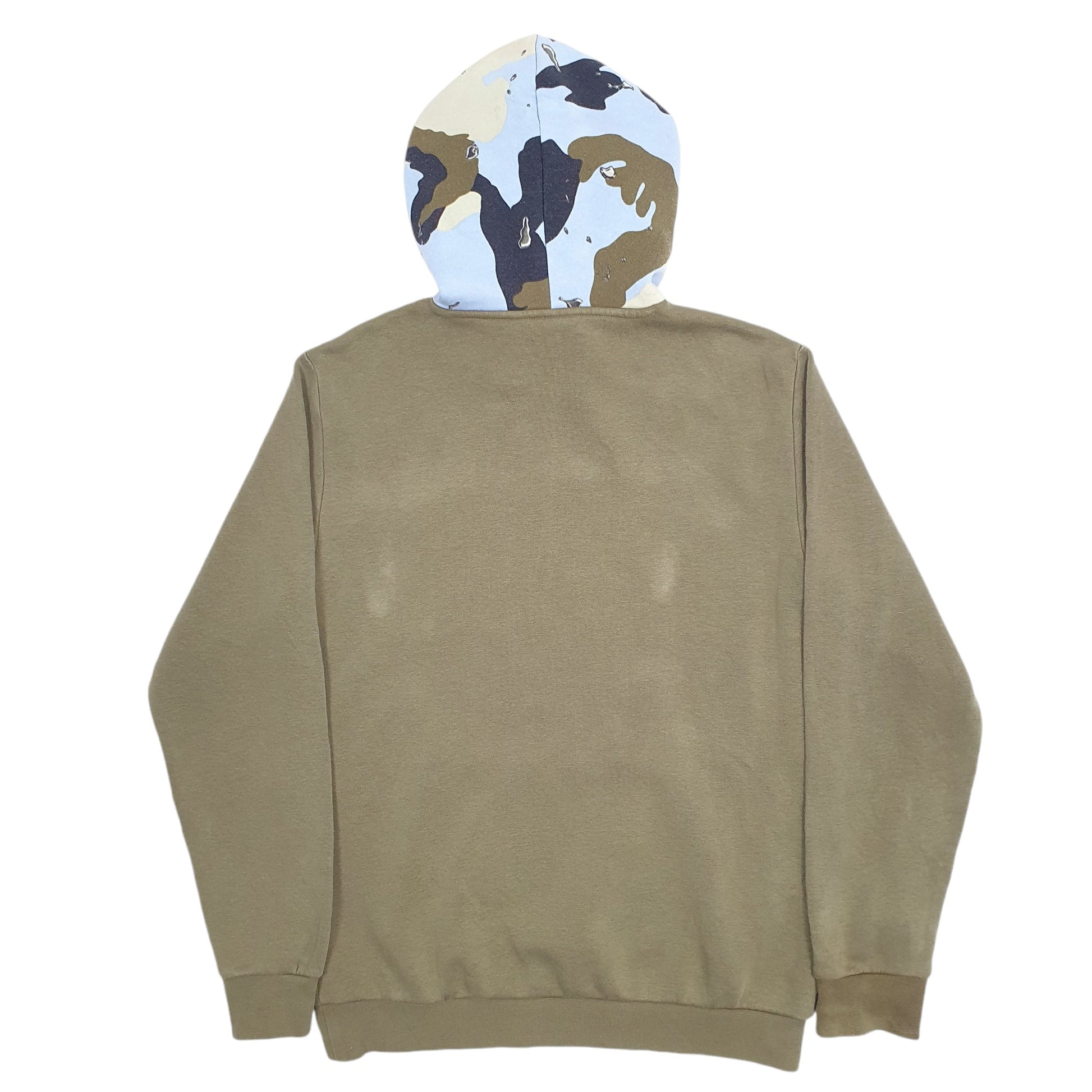 Mens Khaki Adidas Spellout Hoodie Jumper