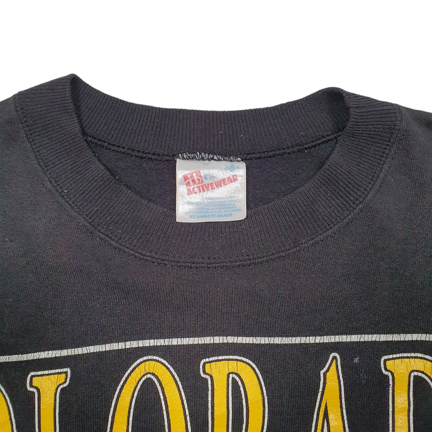 Mens Black Hanes Vintage University Of Colorado USA Spellout Crewneck Jumper