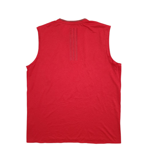 Mens Red Adidas  Short Sleeve T Shirt