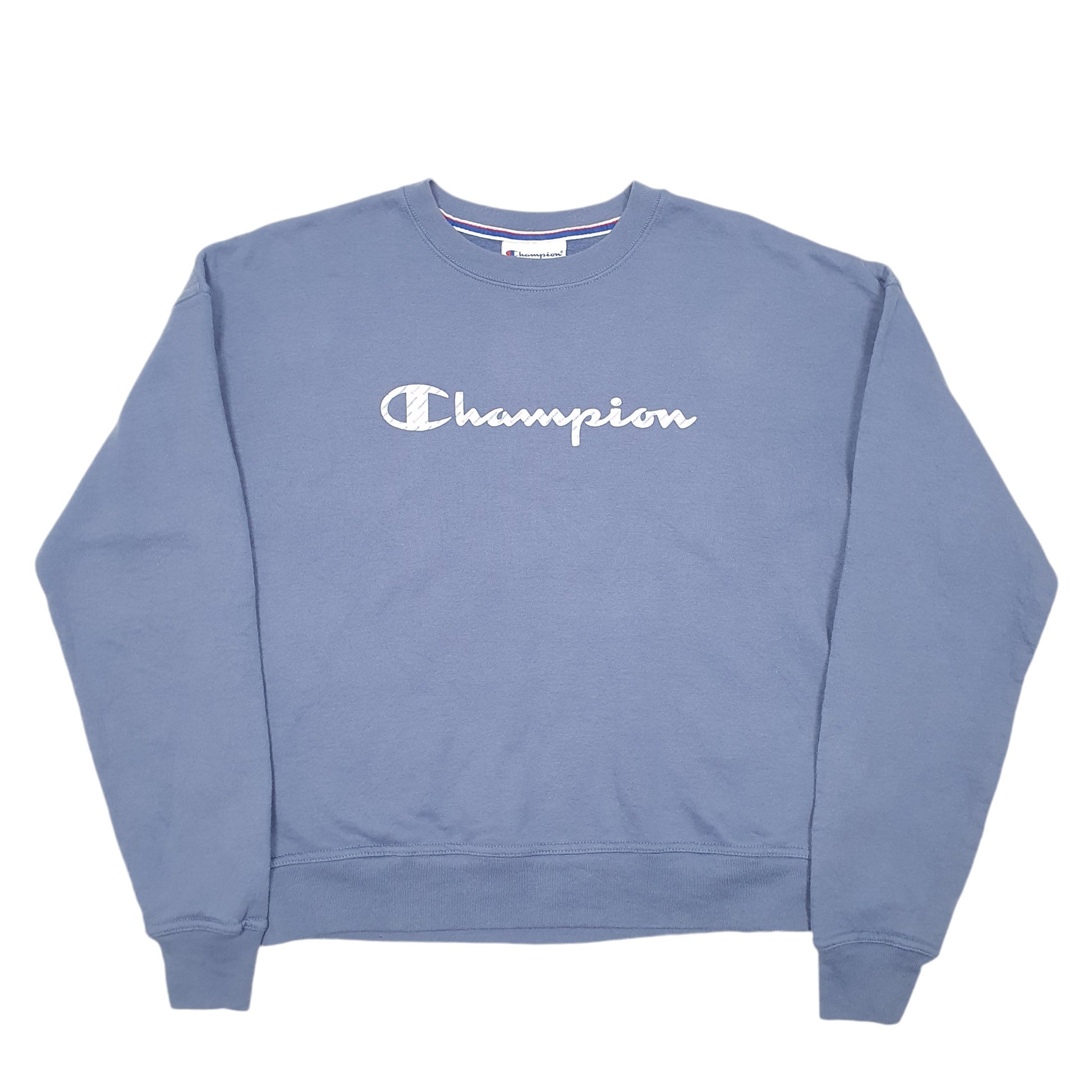 Womens Grey Champion Script Crewneck Jumper