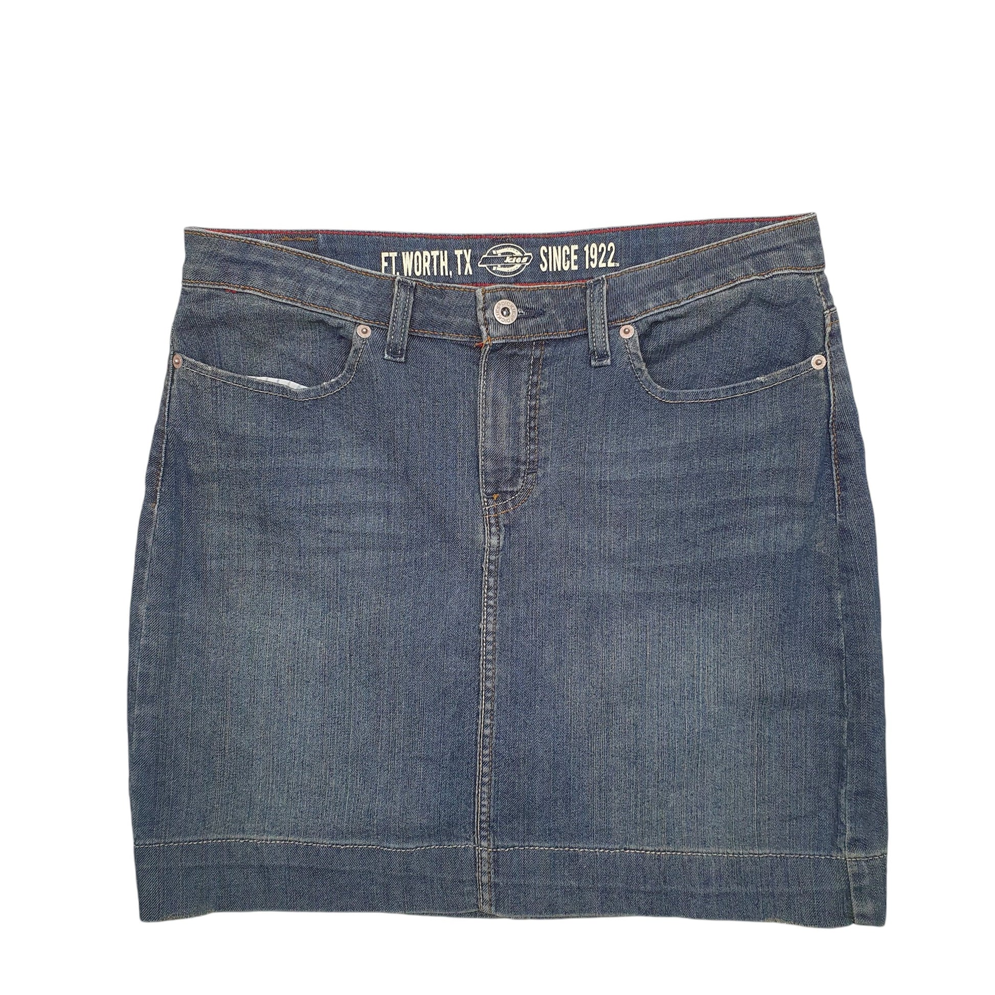 Womens Blue Dickies Skirt Denim Shorts