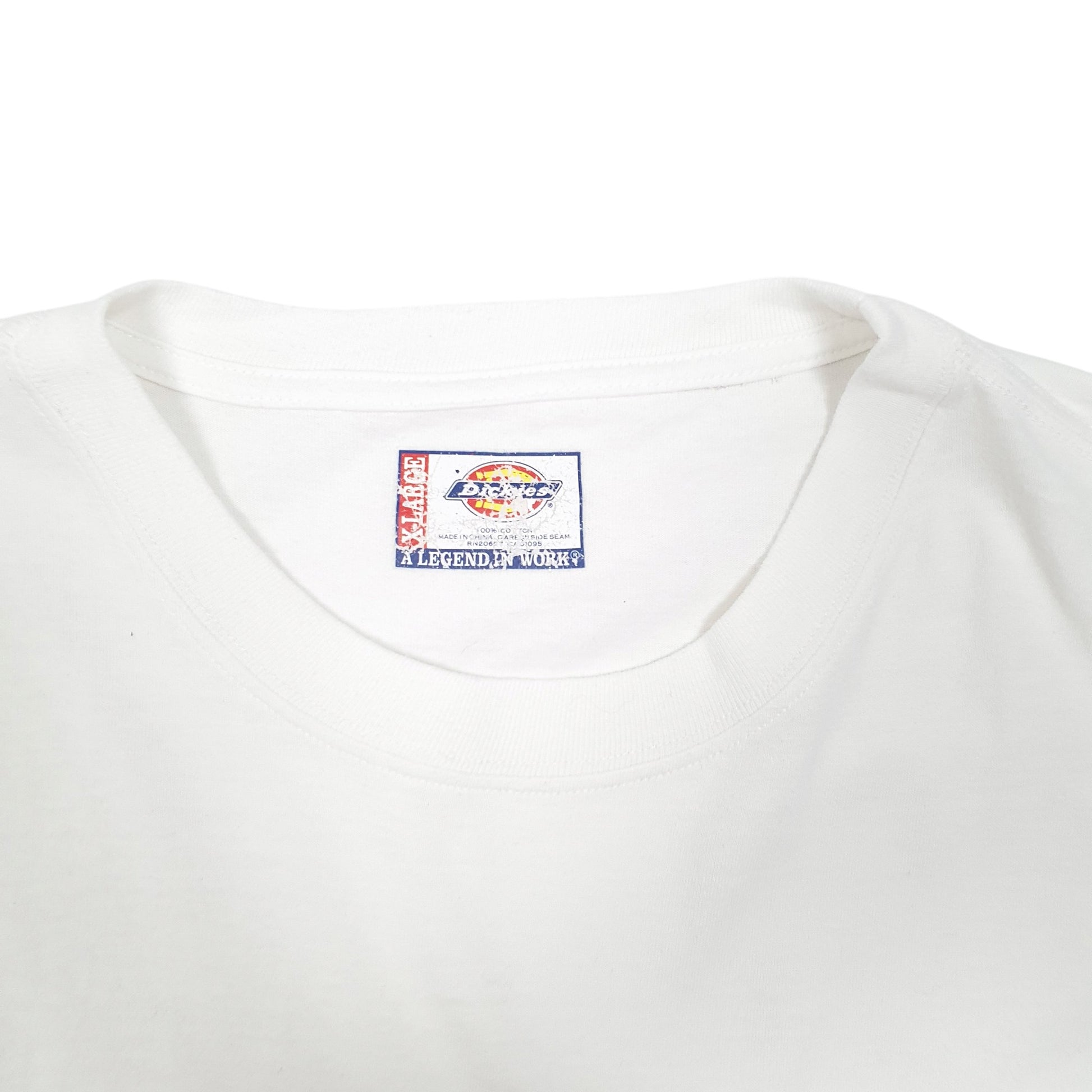 Mens White Dickies Pocket Workwear Short Sleeve T Shirt