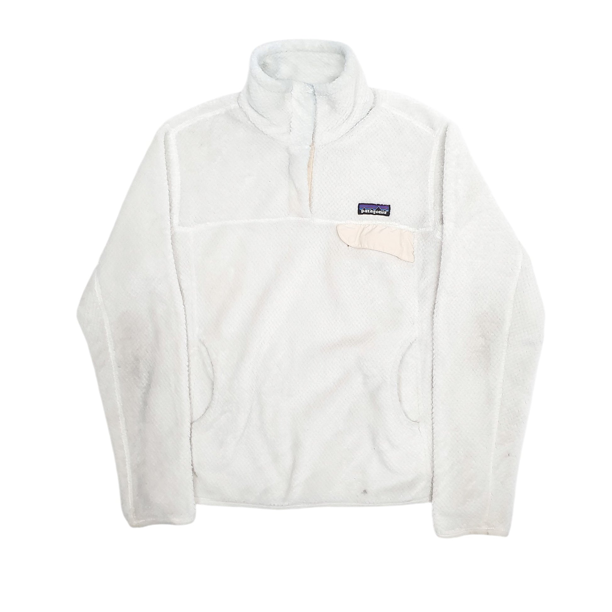 Womens White Patagonia Re Tool Snap T Quarter Zip Jumper