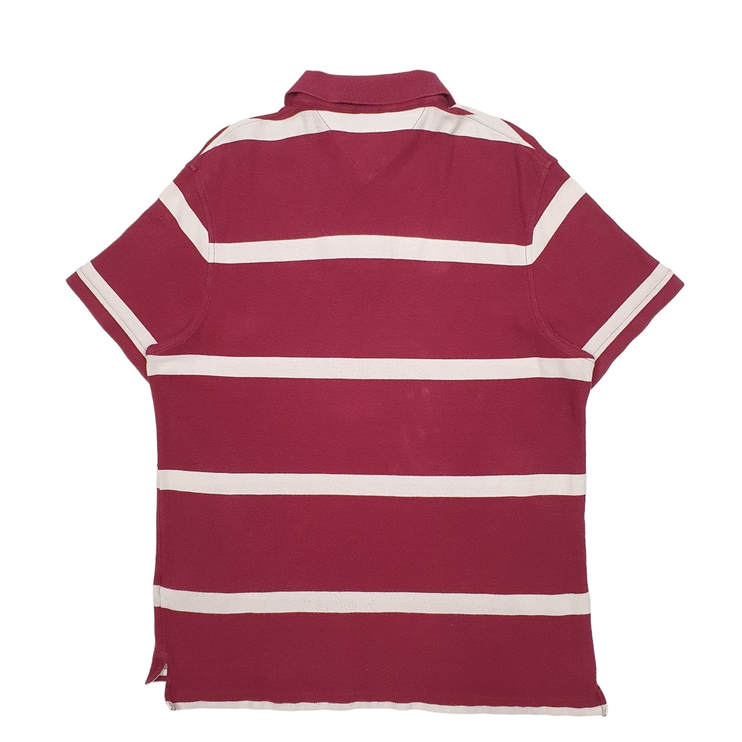 Mens Burgundy Tommy Hilfiger  Short Sleeve Polo Shirt