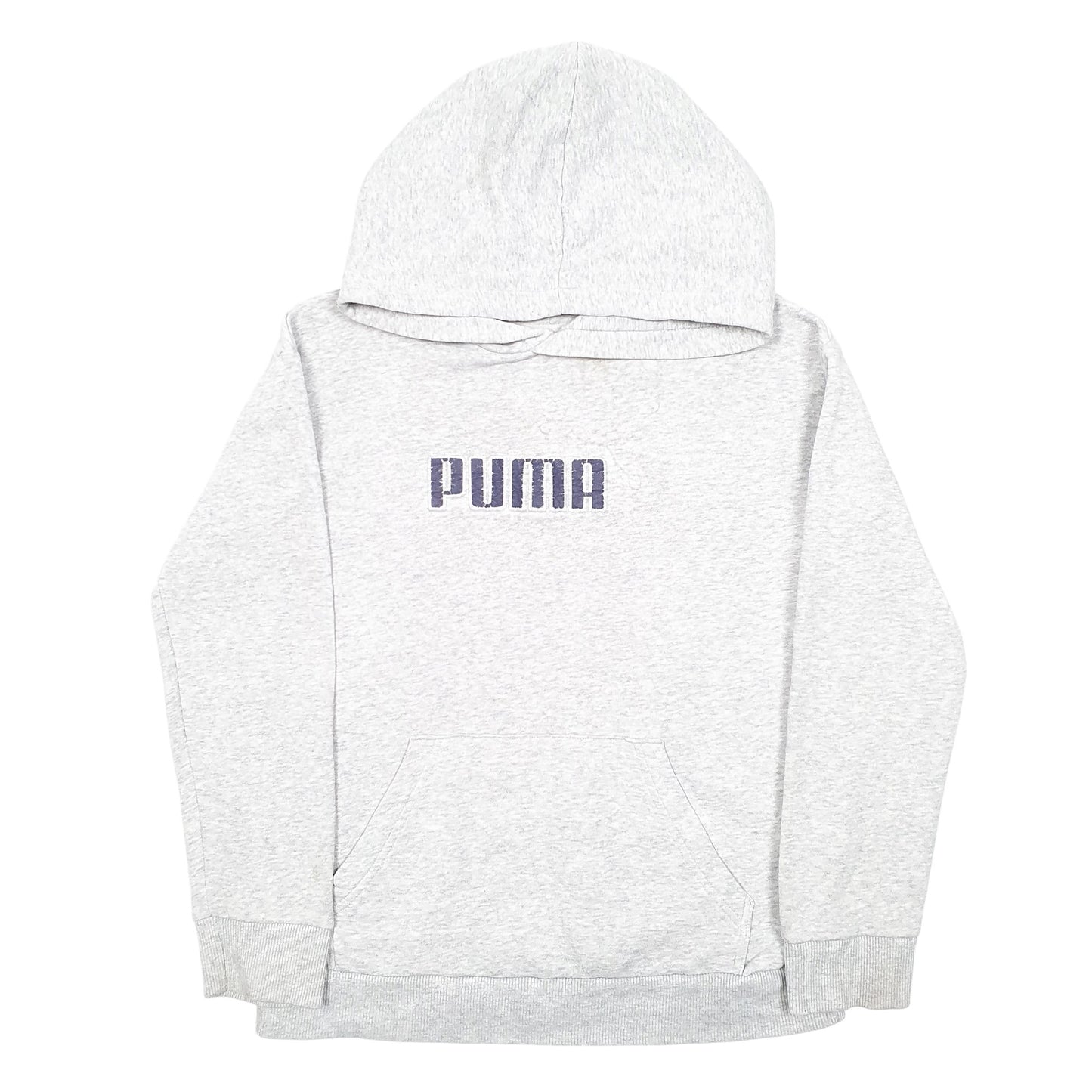 Womens Grey Puma Spellout Hoodie Jumper